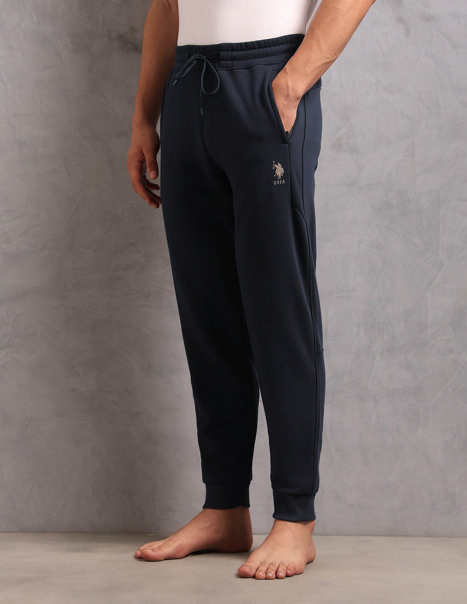 Cotton Terry OJ009 Lounge Jogger - Pack Of 1 Light Blue - U.S. POLO ASSN. | Large