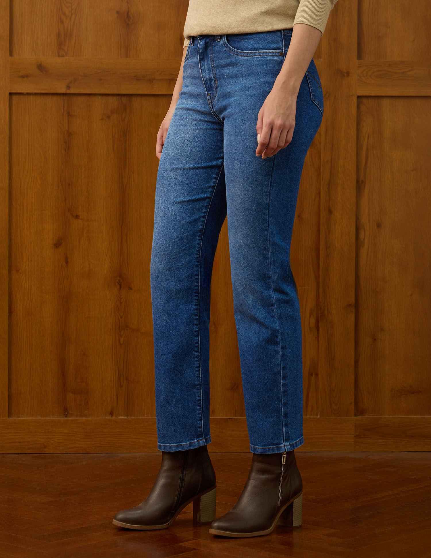 High Rise Straight Fit Jeans Blue - U.S. POLO ASSN. | Large