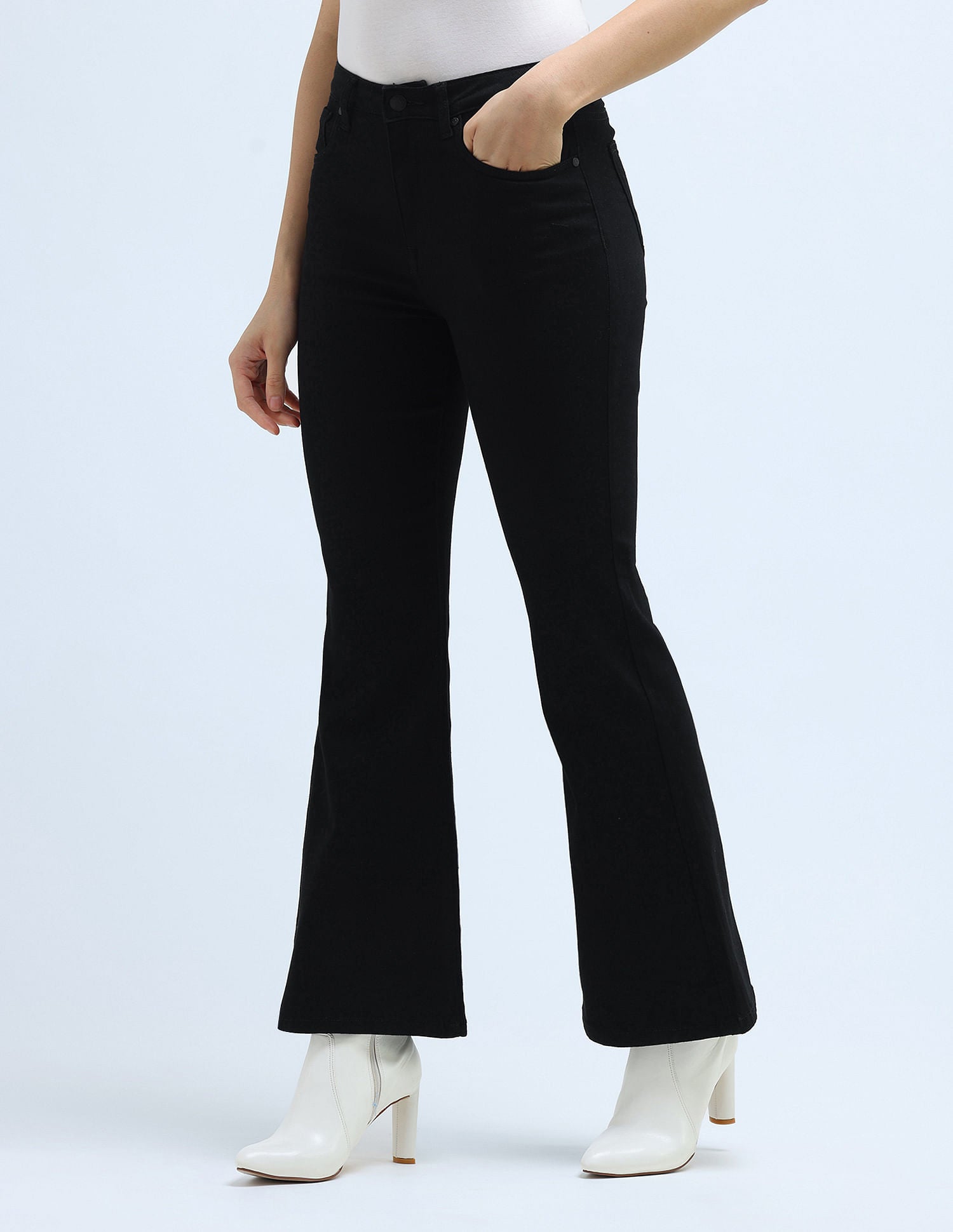 High Rise Extreme Flare Fit Jeans Black - U.S. POLO ASSN. | Large