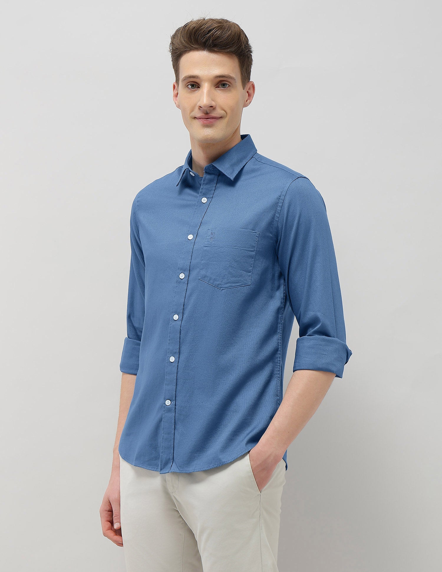 New Port Marina Dobby Shirt Teal - U.S. Polo Assn. India | Large