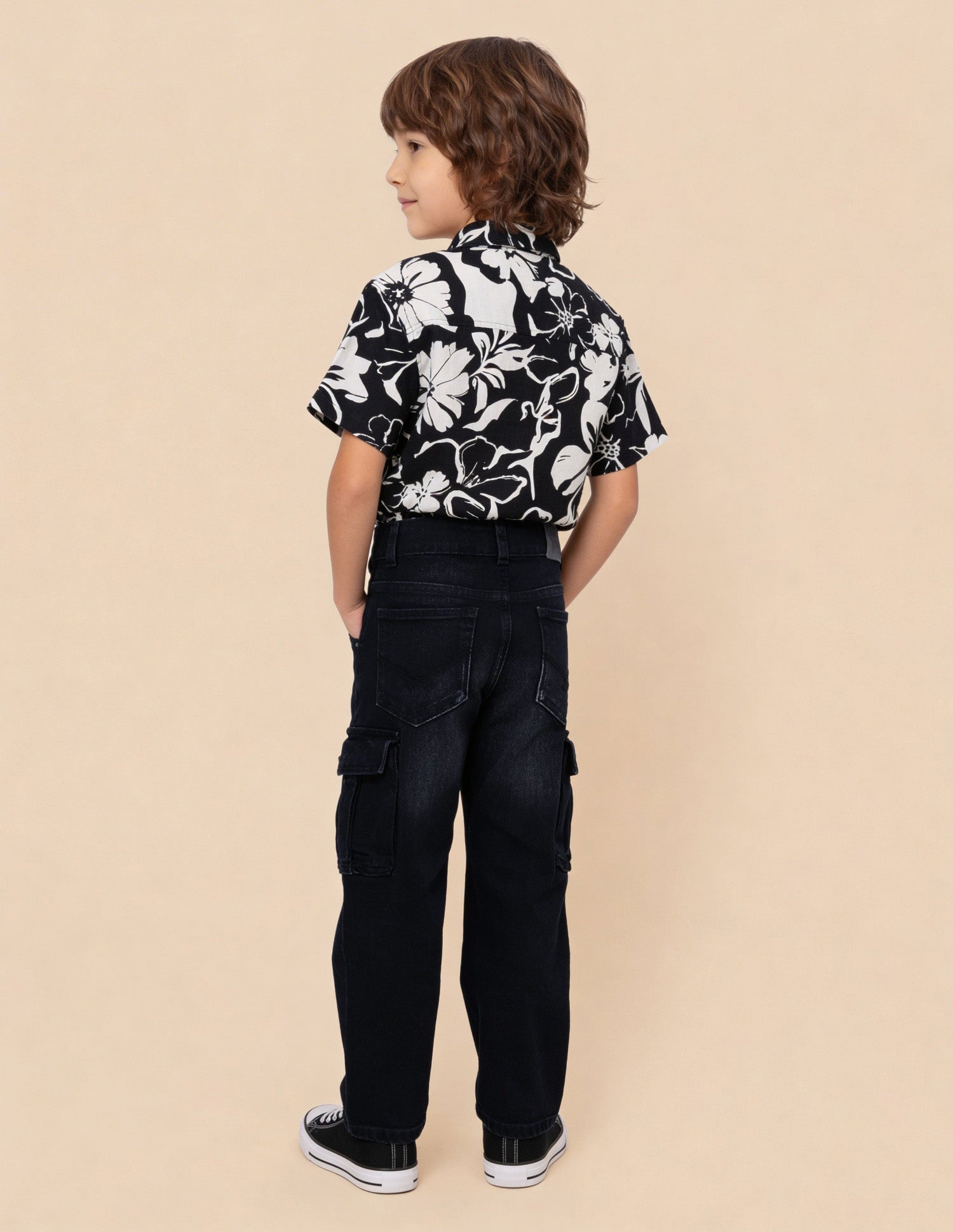 Mid Rise Regular Fit Cargo Jeans Dark Blue - U.S. Polo Assn. India | Large