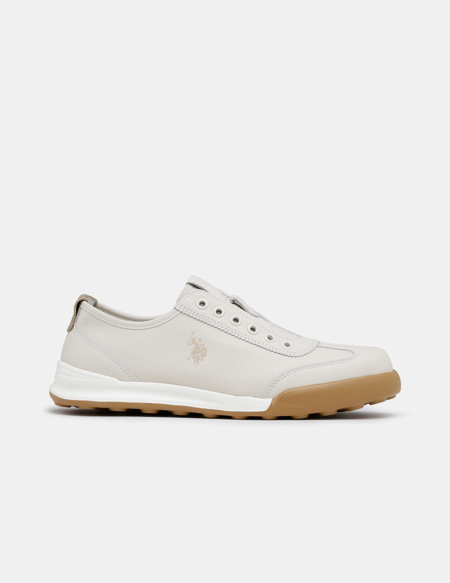 Round Toe Lace Ups Bram Sneakers Beige - U.S. Polo Assn. India | Large
