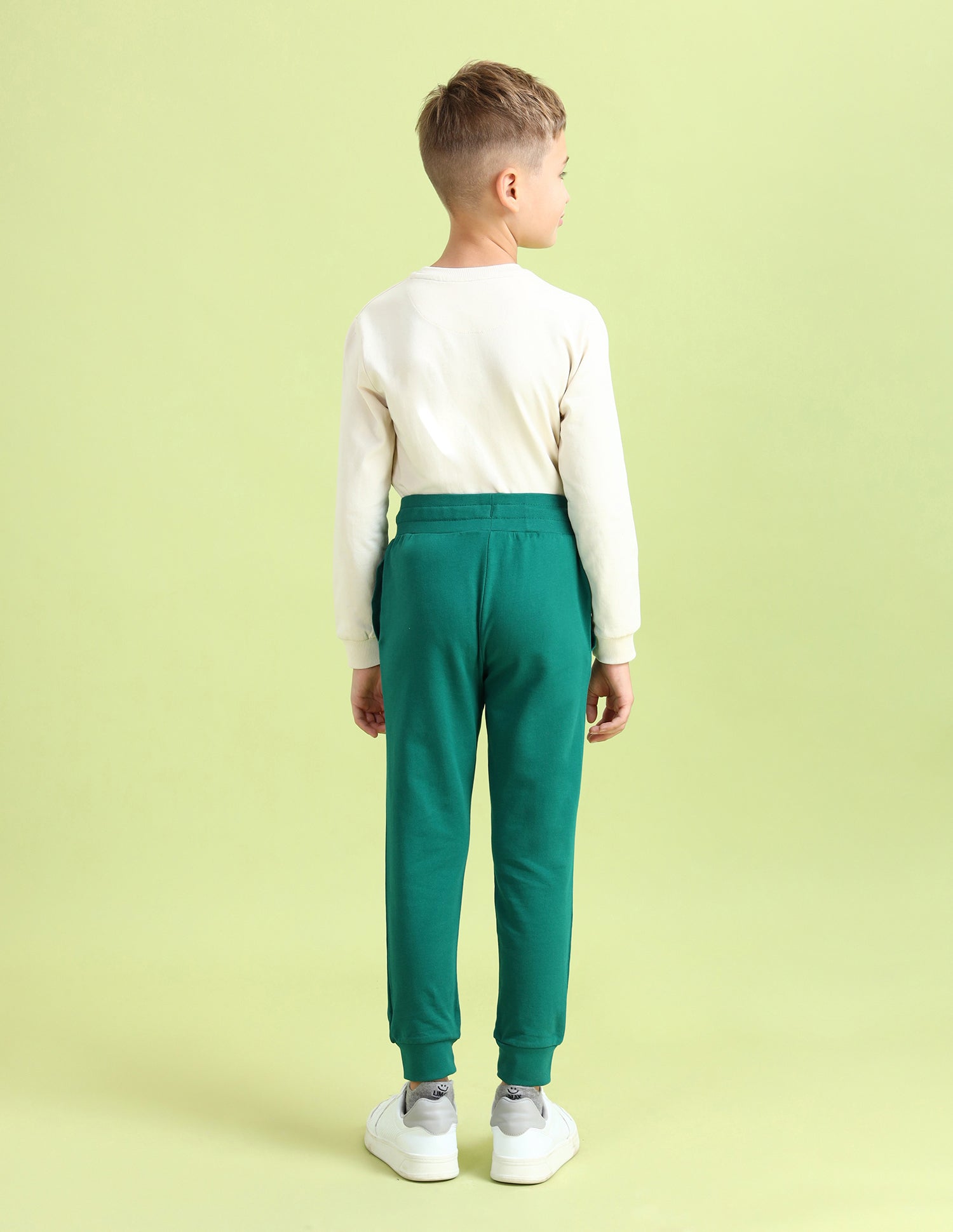 Boys Solid Regular Fit Joggers Green - U.S. POLO ASSN. | Large