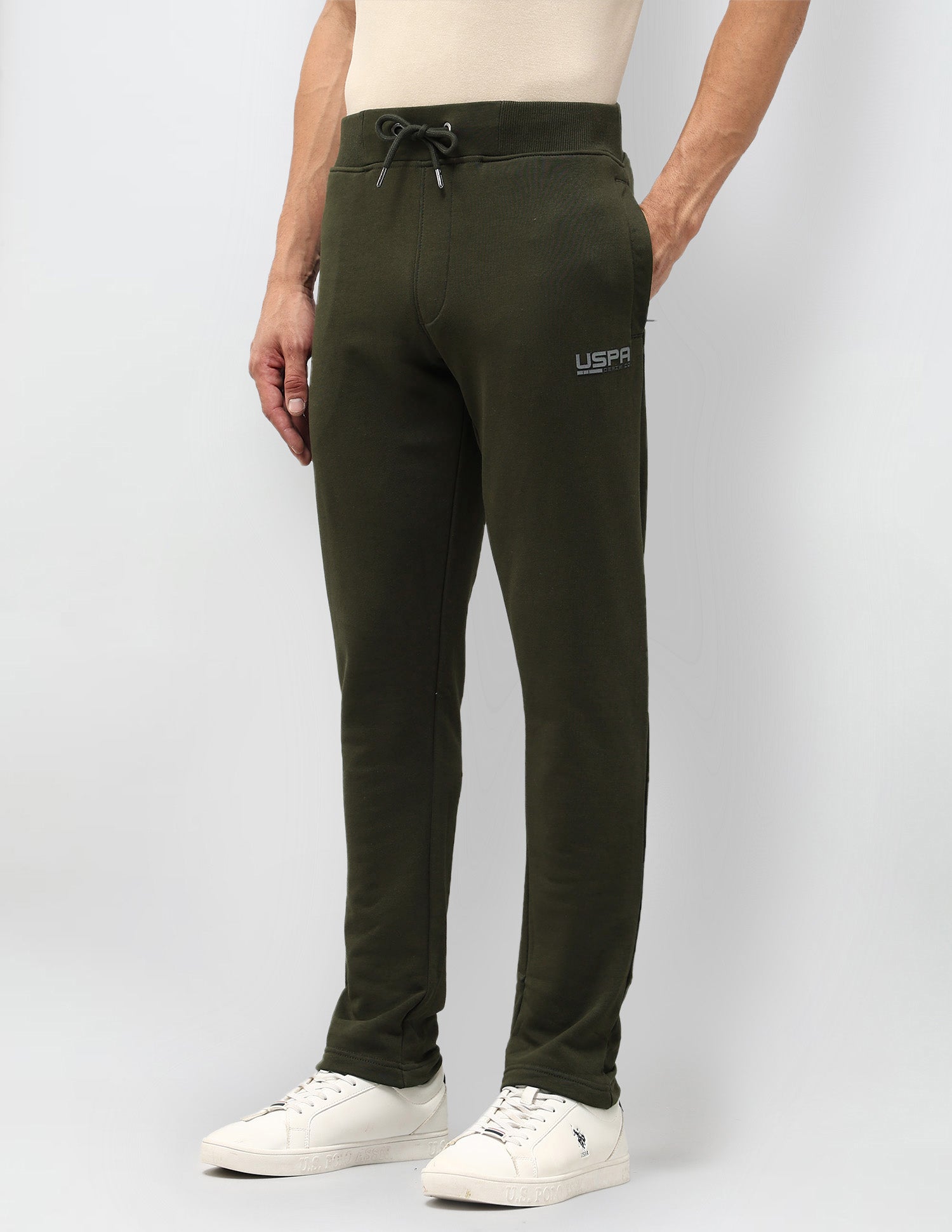 Solid Regular Fit Track Pants Olive - U.S. POLO ASSN. | Large