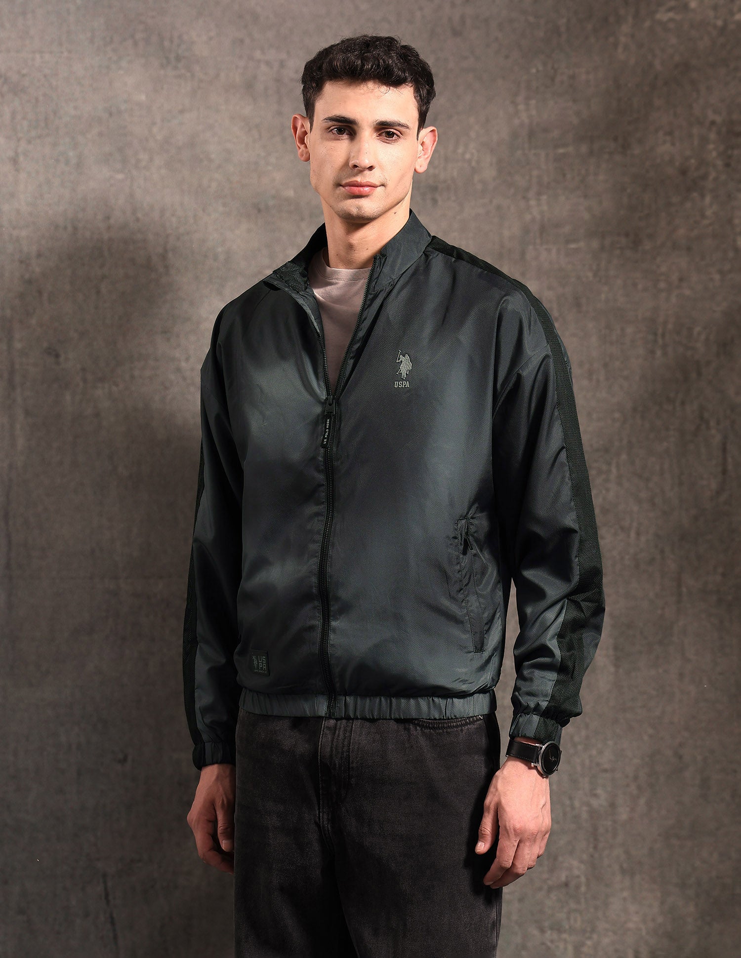 Black & Gold Regular Fit Jacket Dark Grey - U.S. POLO ASSN. | Large