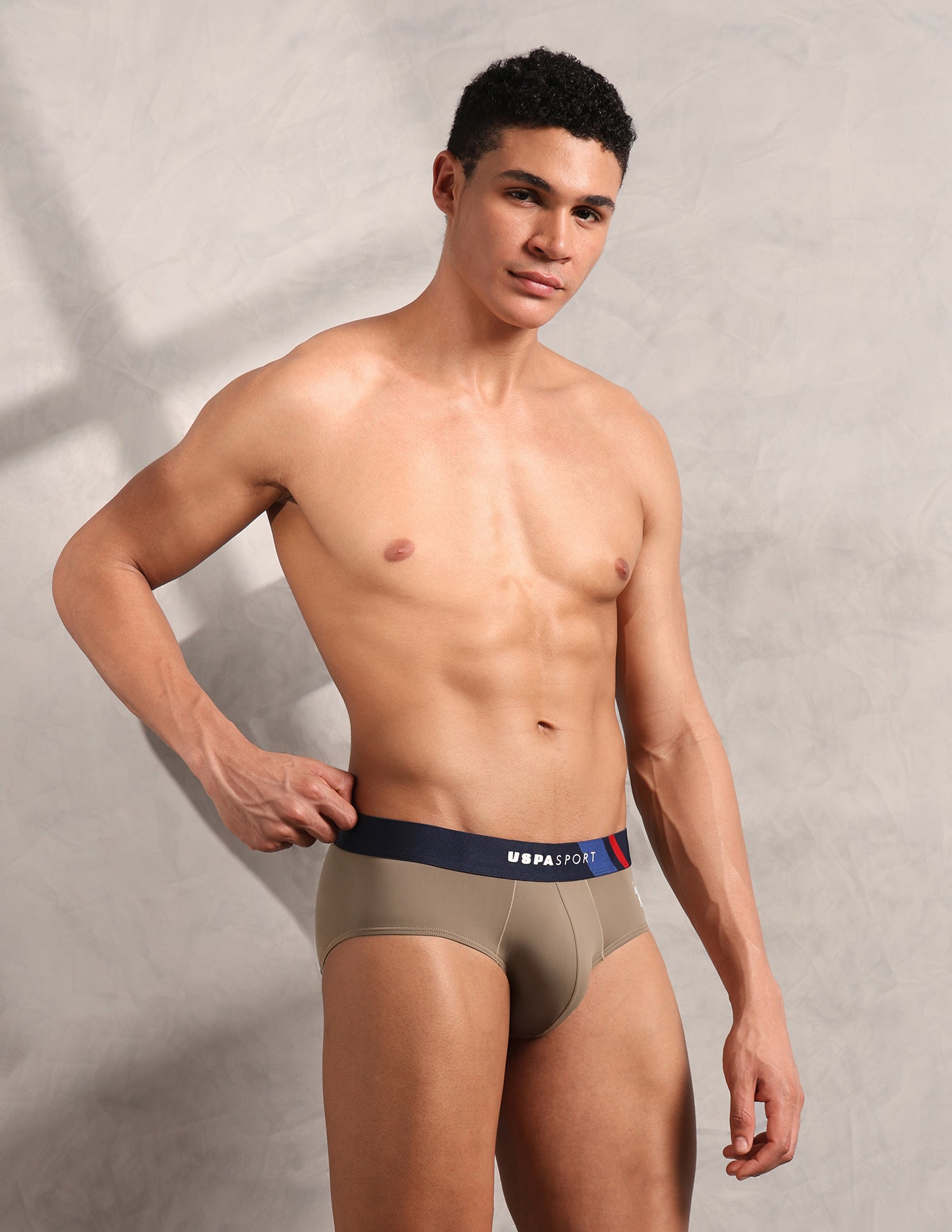 High Stretch Sports RB001 Brief Light Brown - U.S. Polo Assn. India | Large