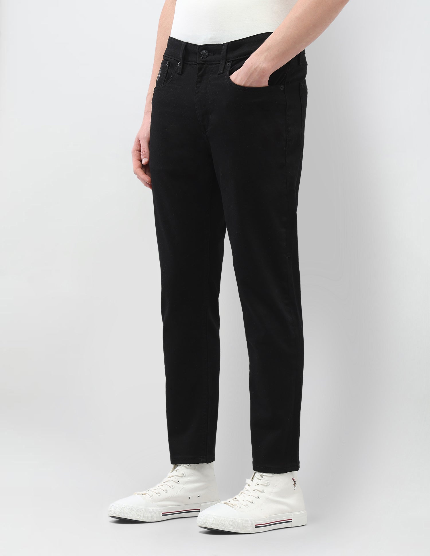 Cole Comfort Cropped Fit Jeans Black - U.S. Polo Assn. India | Large