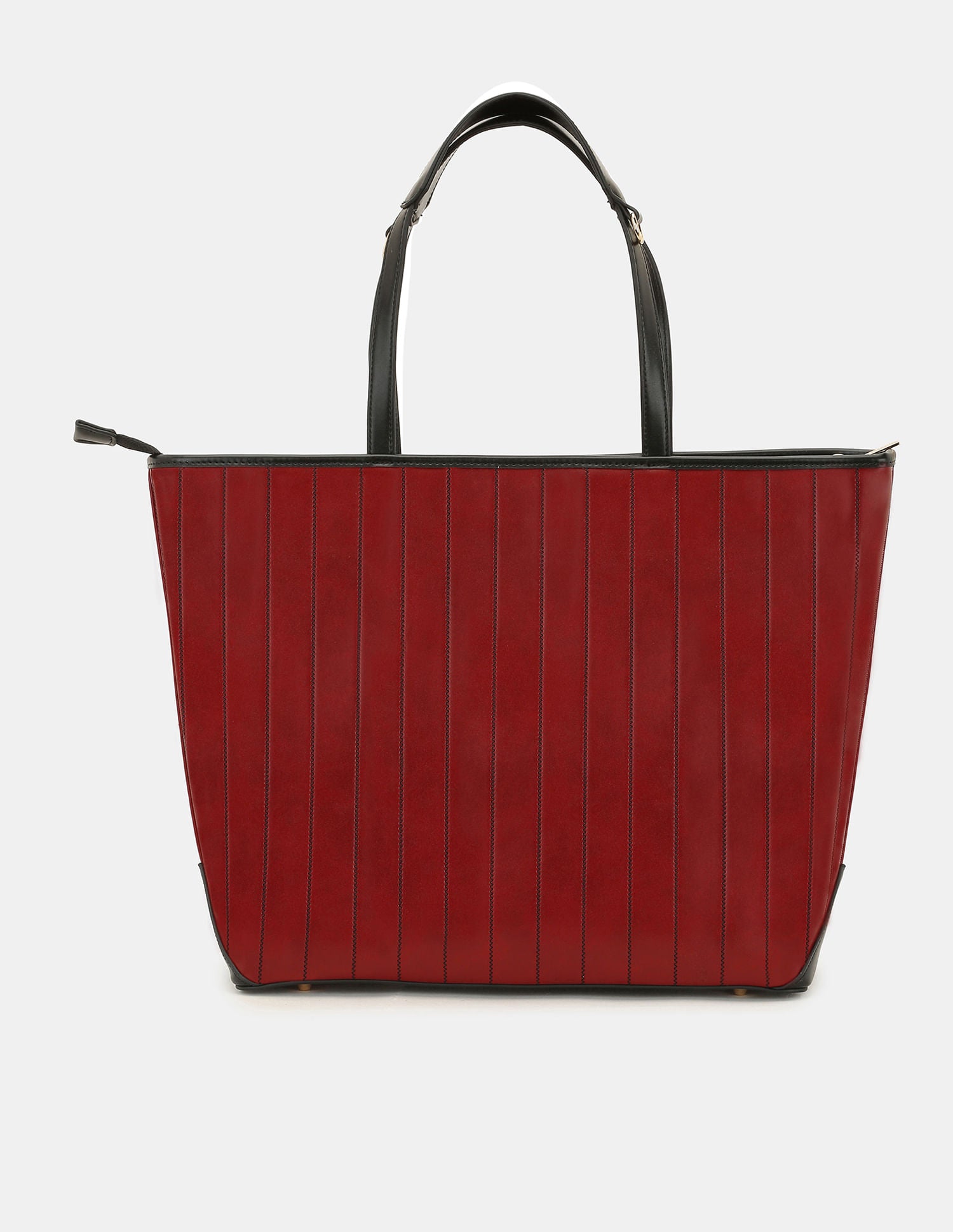 Women Bunny Striped Office Tote bag Burgundy - U.S. POLO ASSN. | Large