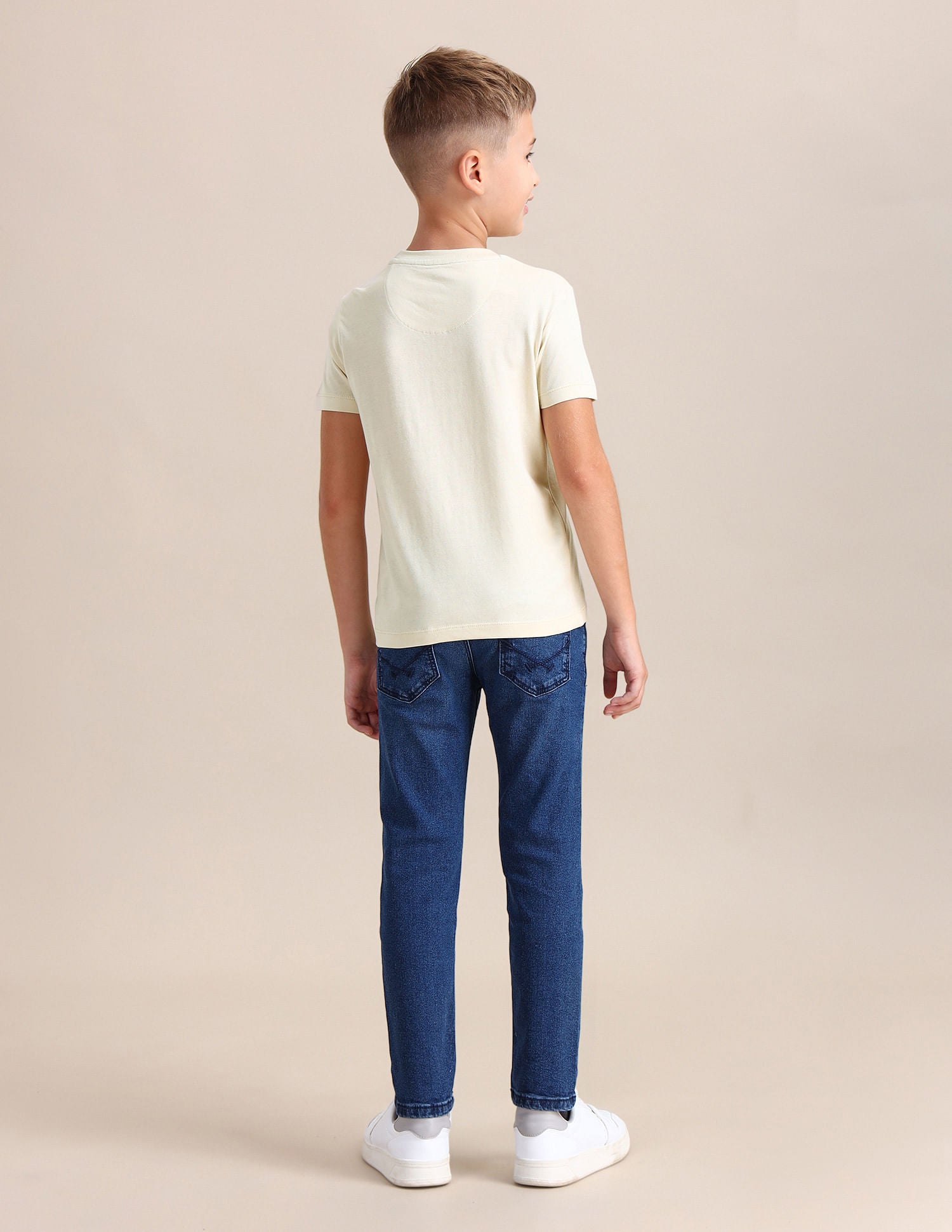 Boys Brand Print Regular Fit T-shirt Nude - U.S. POLO ASSN. | Large