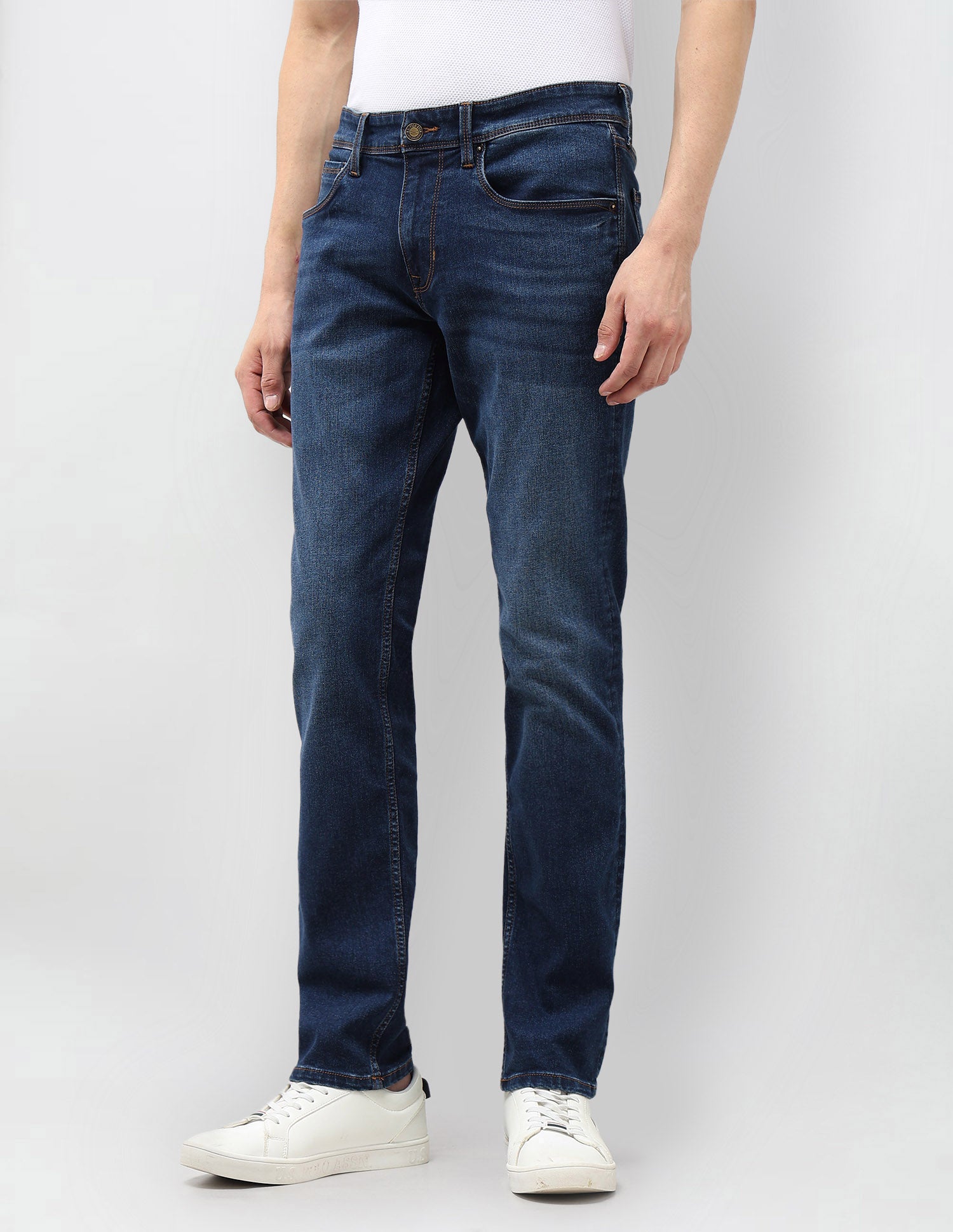 Brandon Slim Tapered Fit Blue Jeans Blue - U.S. POLO ASSN. | Large