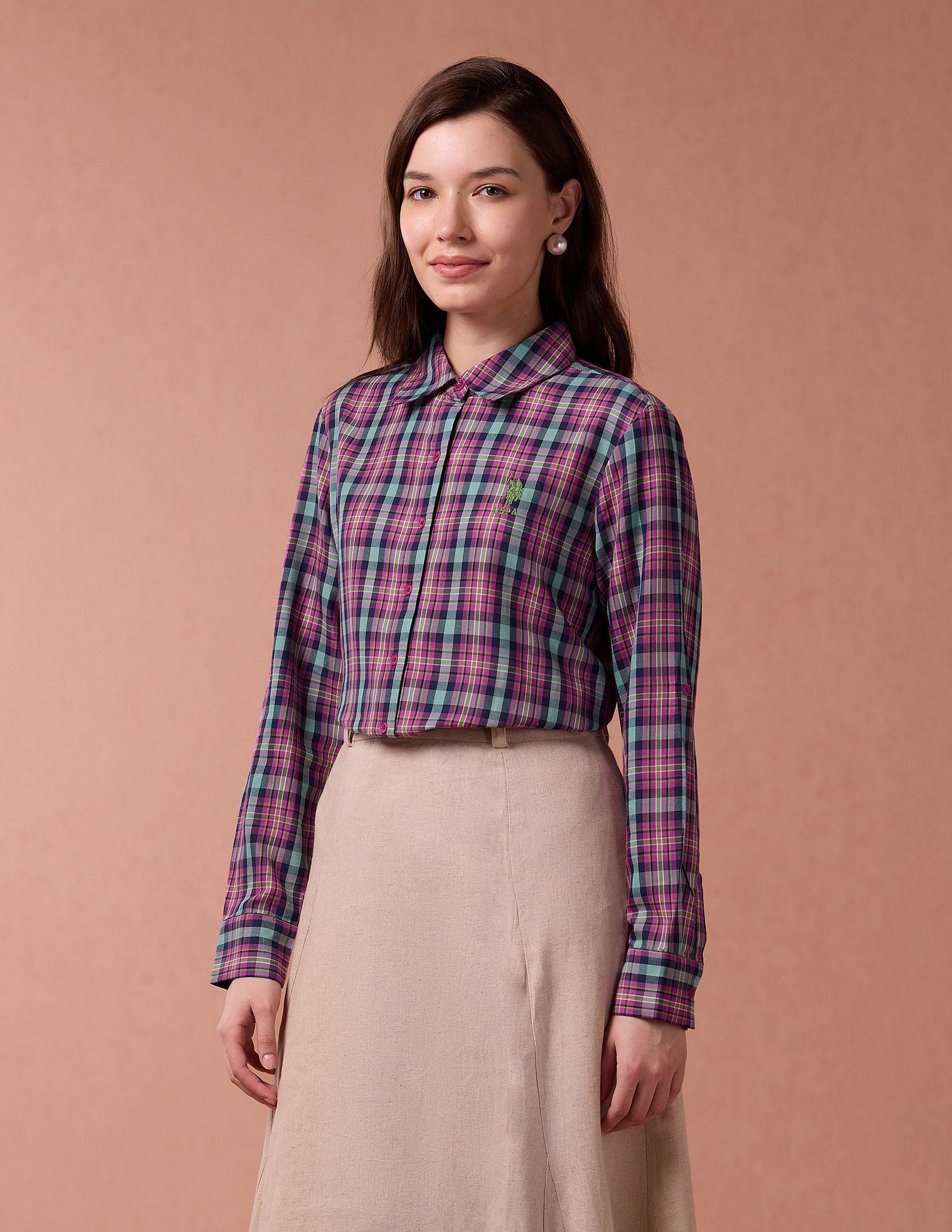 Tartan Check Twill Shirt Multicolour - U.S. POLO ASSN. | Large