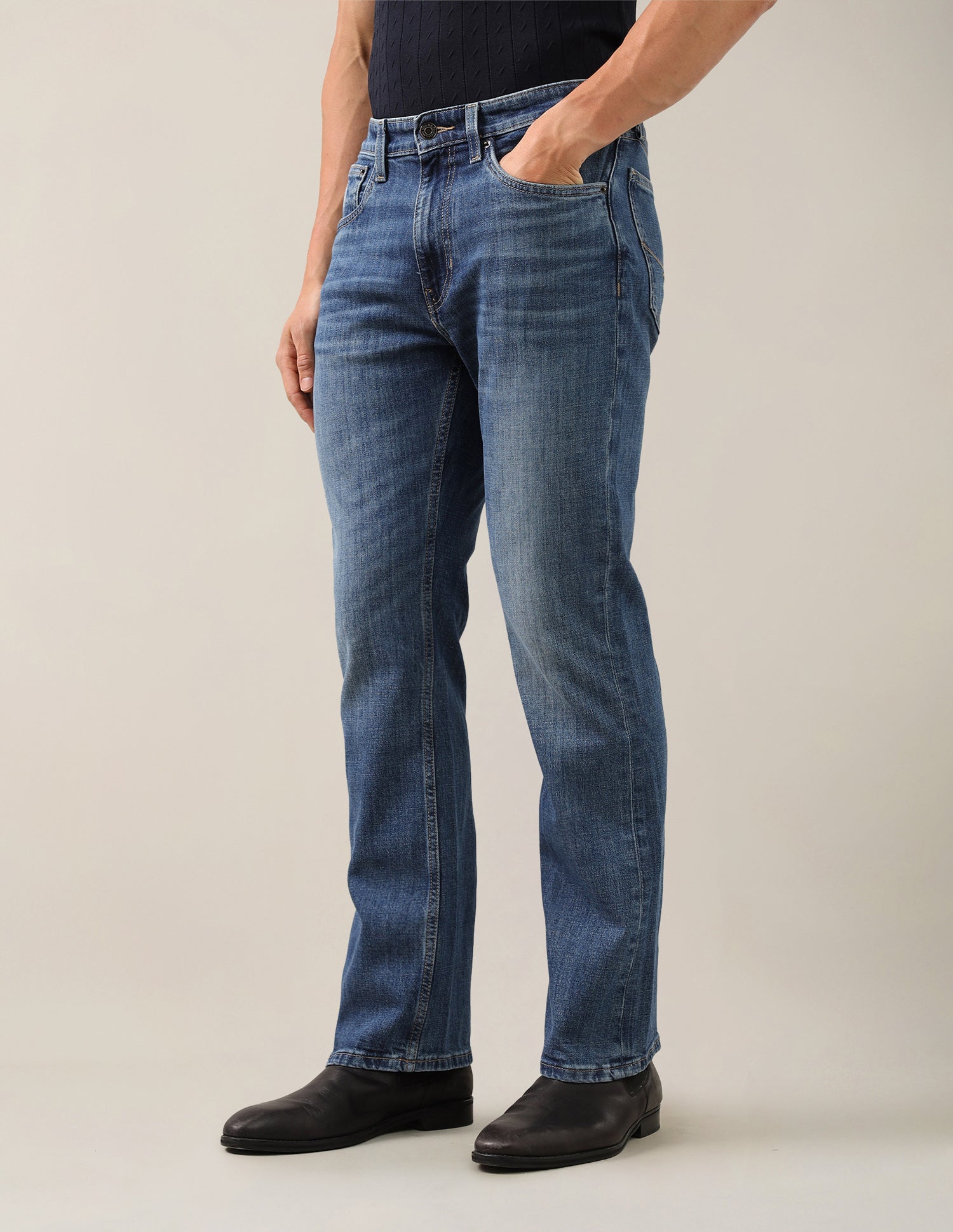 Connor Bootcut Fit Blue Jeans Mid Blue - U.S. Polo Assn. India | Large
