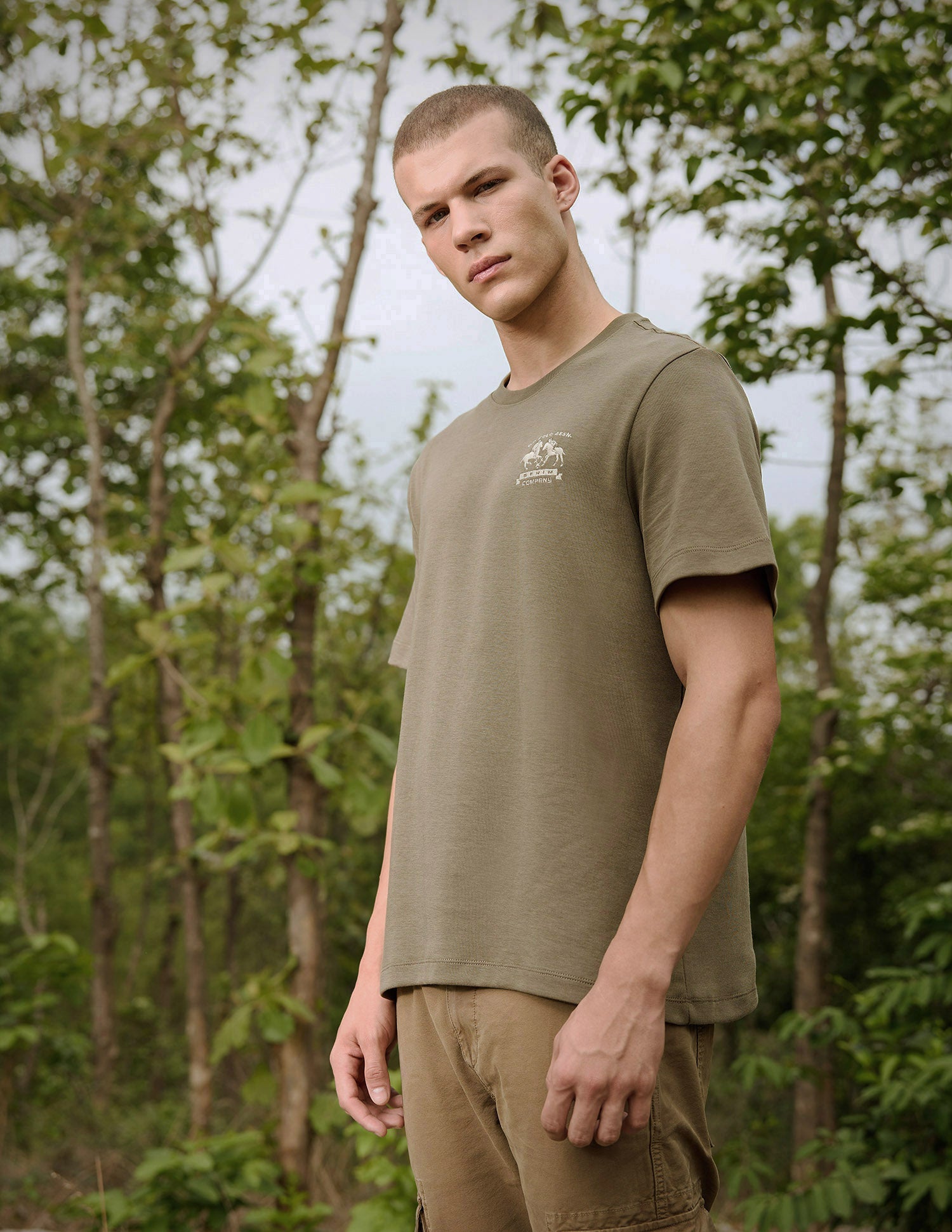 Relaxed Fit Pure Cotton T-Shirt Tan - U.S. Polo Assn. India | Large