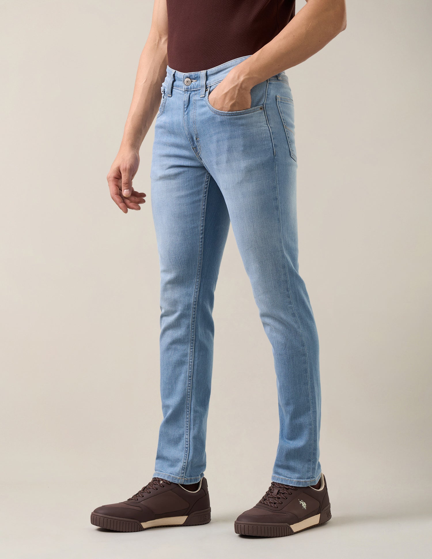 Regallo Skinny Fit Blue Jeans Blue - U.S. Polo Assn. India | Large