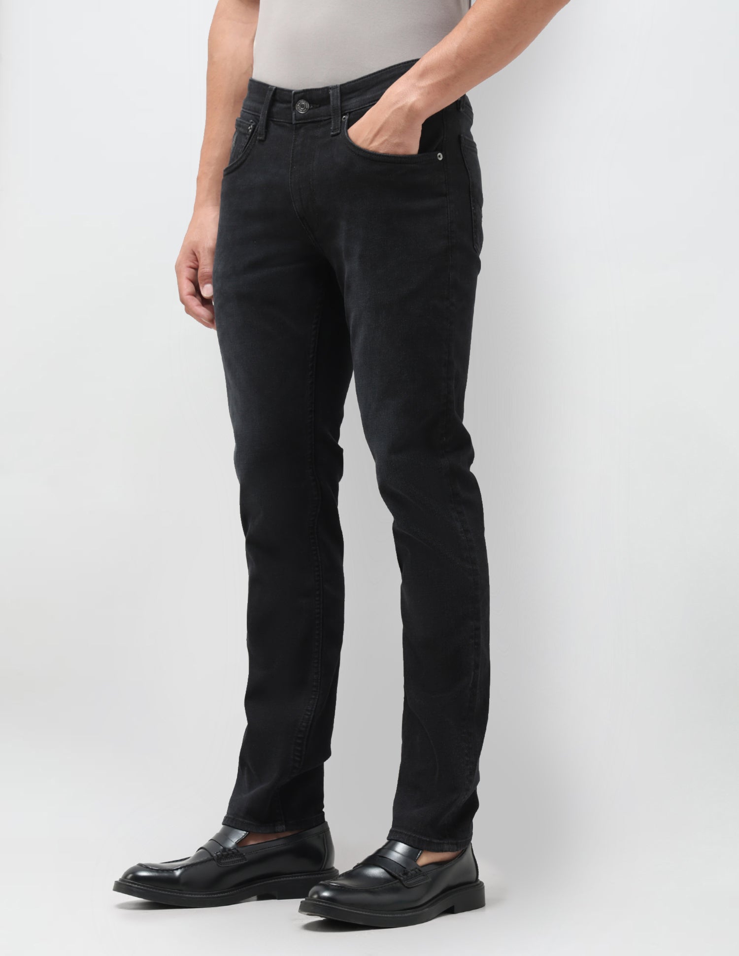 Brandon Slim Tapered Fit Black Jeans Black - U.S. Polo Assn. India | Large
