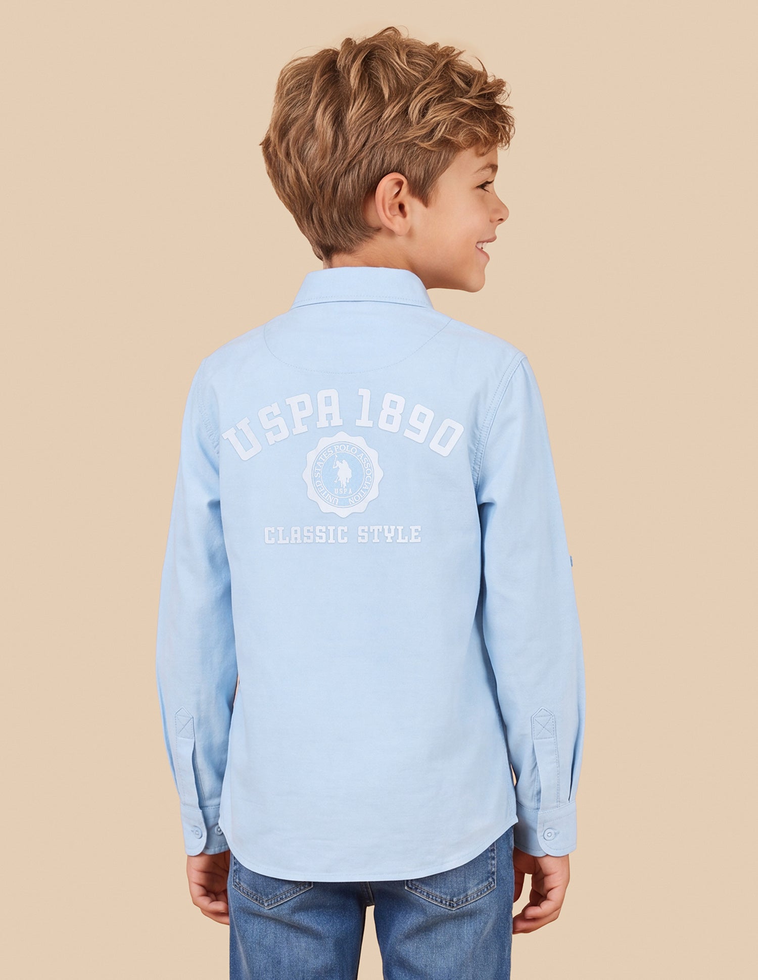 Oxford Regular Fit Shirt Light Blue - U.S. Polo Assn. India | Large
