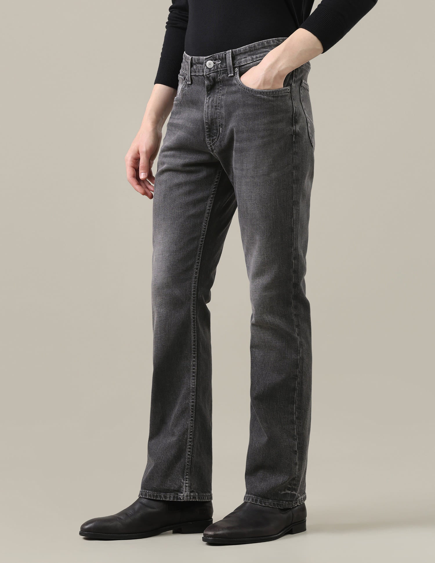 Connor Bootcut Fit Black Jeans Grey - U.S. Polo Assn. India | Large