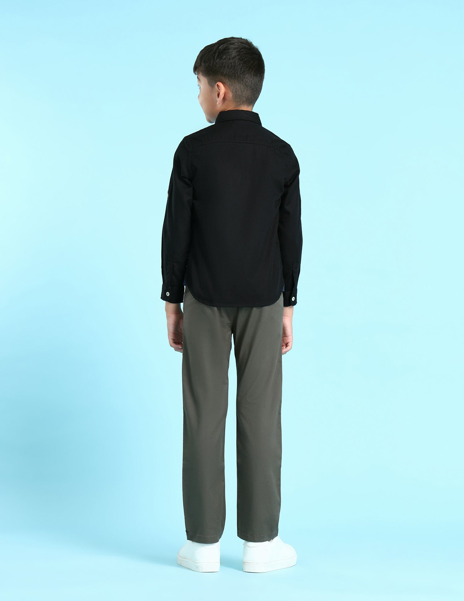 Dobby Cotton Shirt Black - U.S. POLO ASSN. | Large