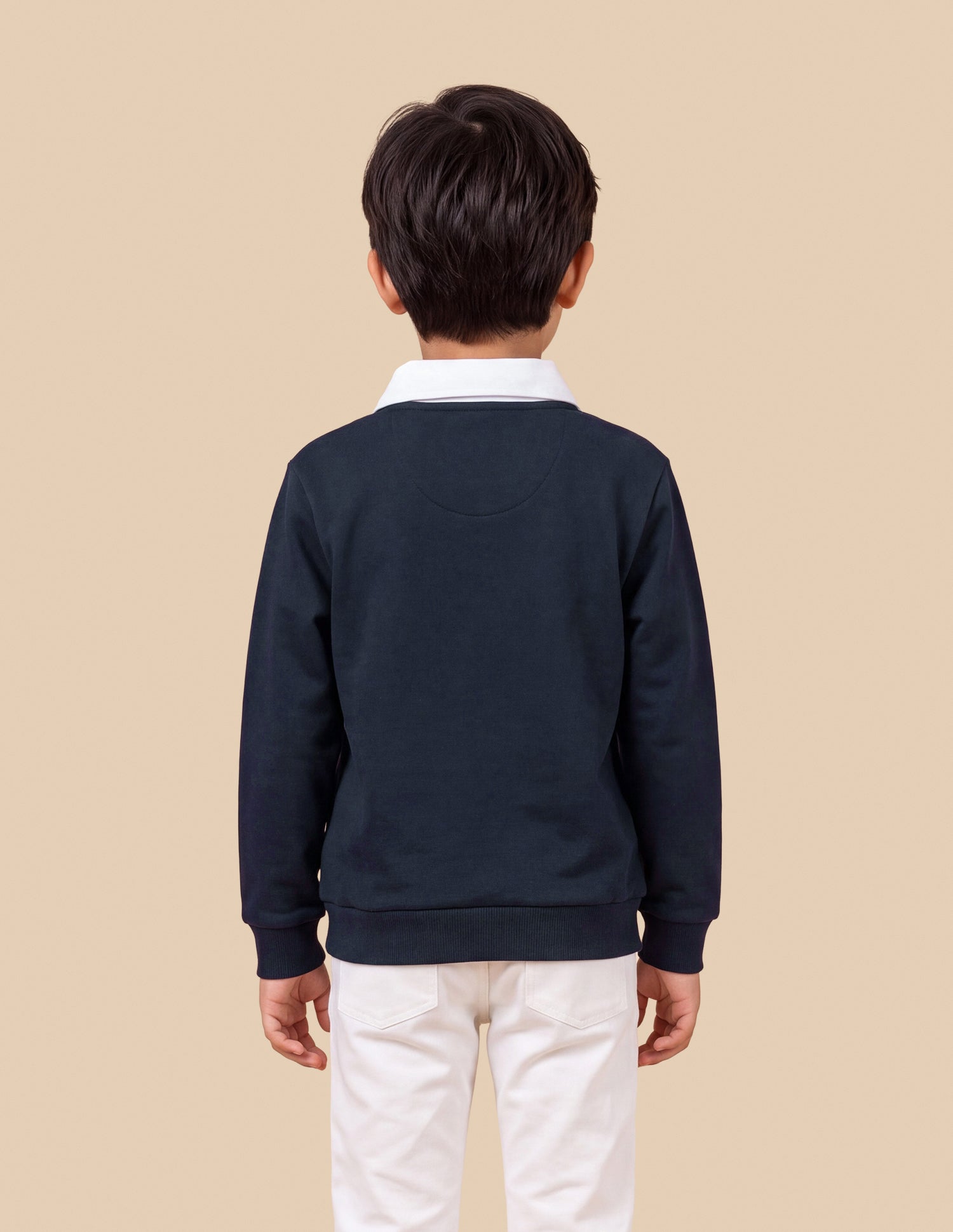 Brand Printed Regular Fit Sweatshirt Navy - U.S. Polo Assn. India | Large