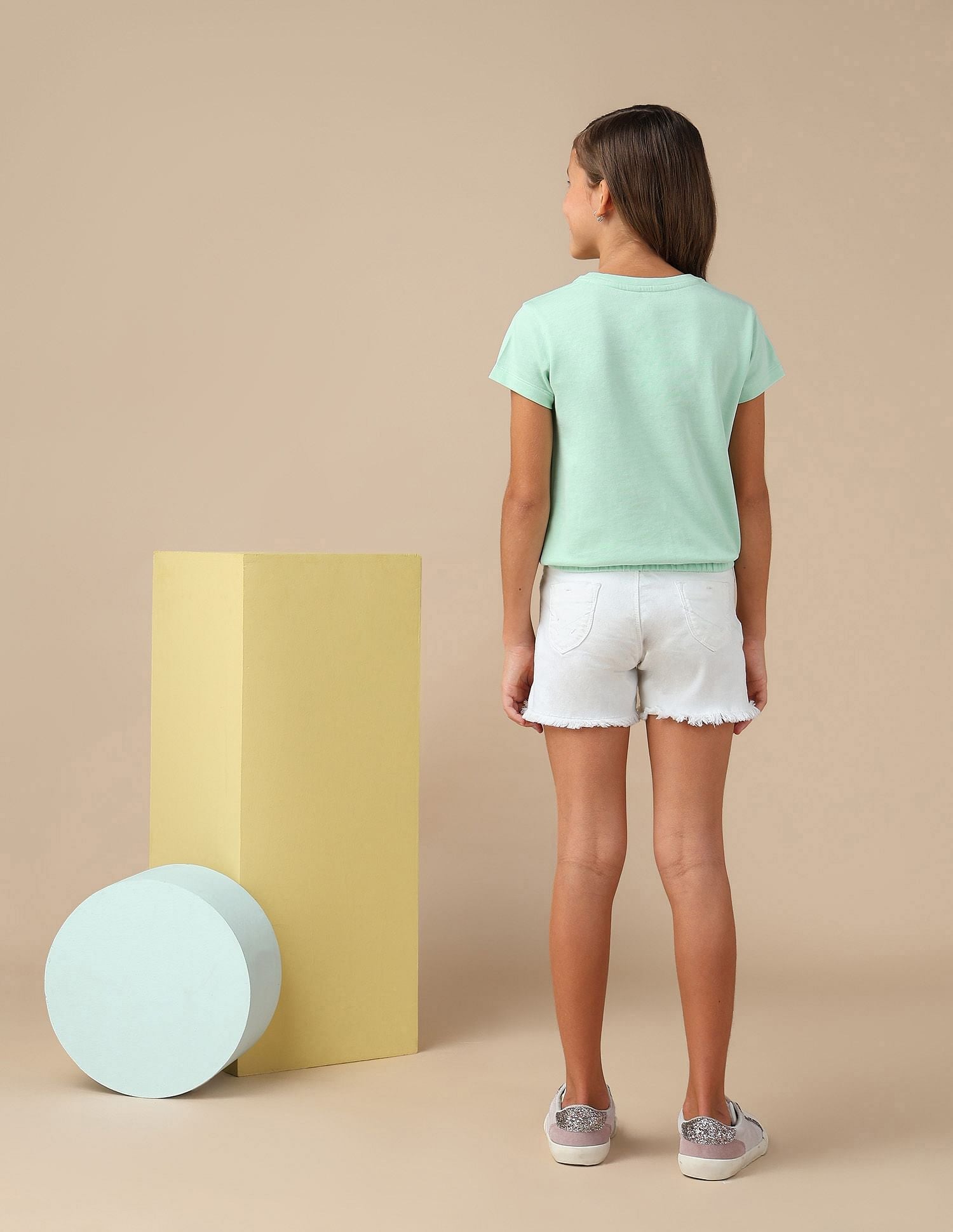 Girls Brand Printed Blousan T-Shirt Mint - U.S. POLO ASSN. | Large