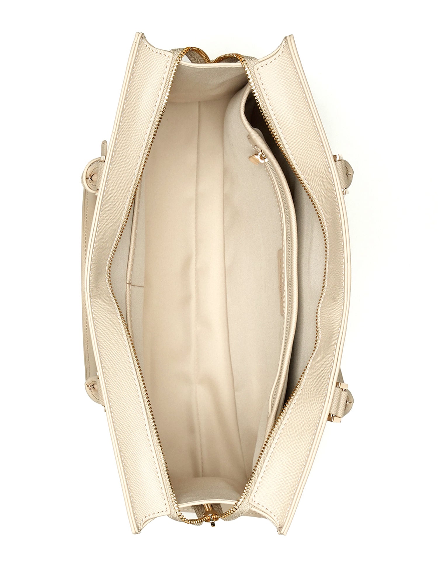 Lenda Textured Satchel Bag Nude - U.S. POLO ASSN. | Large