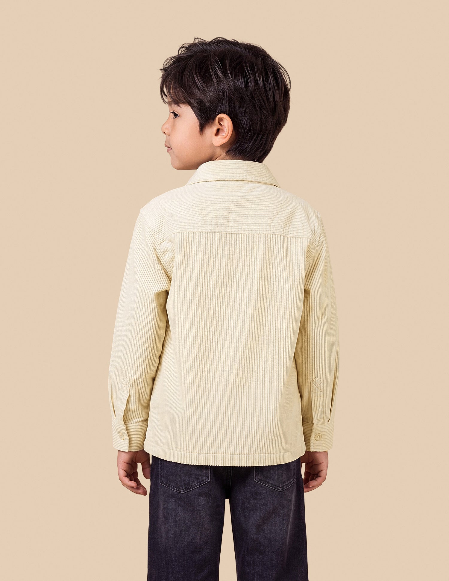 Boxy Fit Corduroy Shirt Ivory - U.S. Polo Assn. India | Large