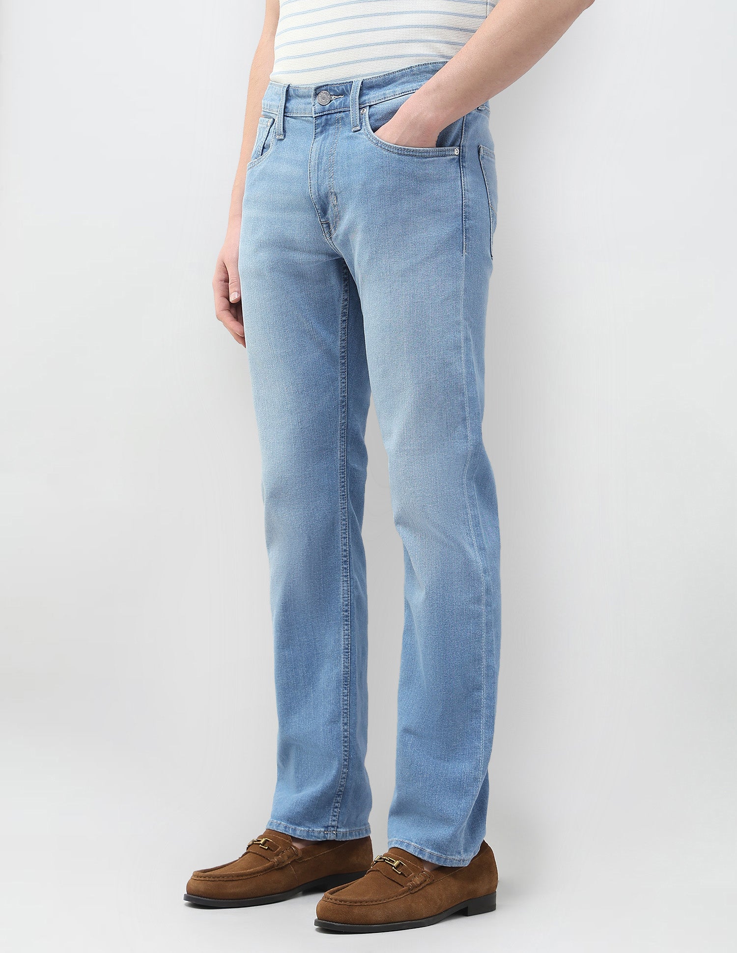 Whiskered Harold Slim Straight Fit Jeans Tinted Wash - U.S. Polo Assn. India | Large