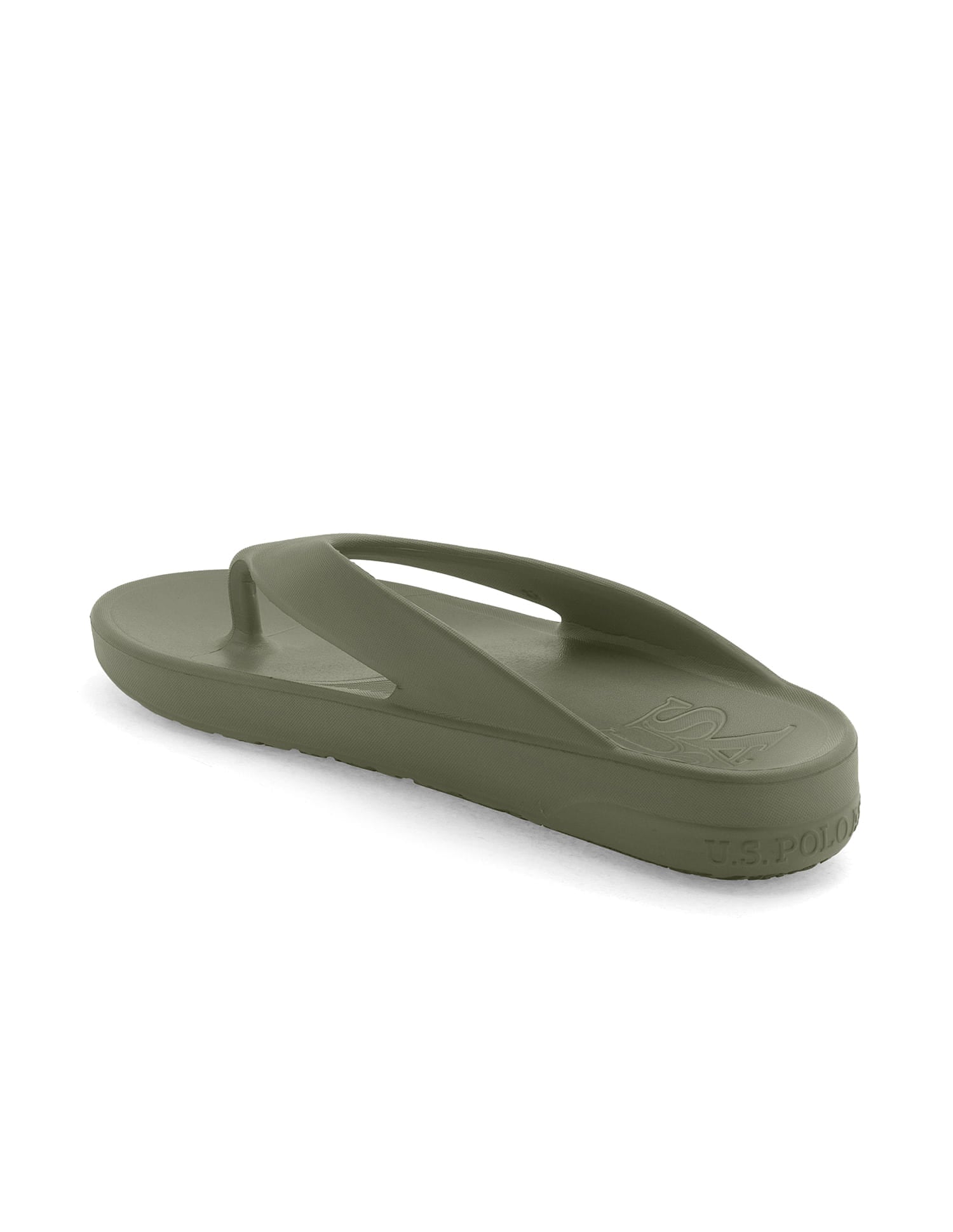 Men Axel Dk. Green Foam Walk Flip Flop Olive - U.S. Polo Assn. India | Large