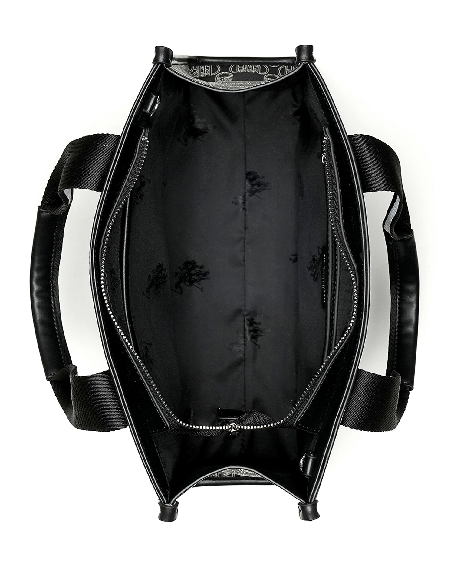 Mendy Monogram Satchel Bag Black - U.S. POLO ASSN. | Large