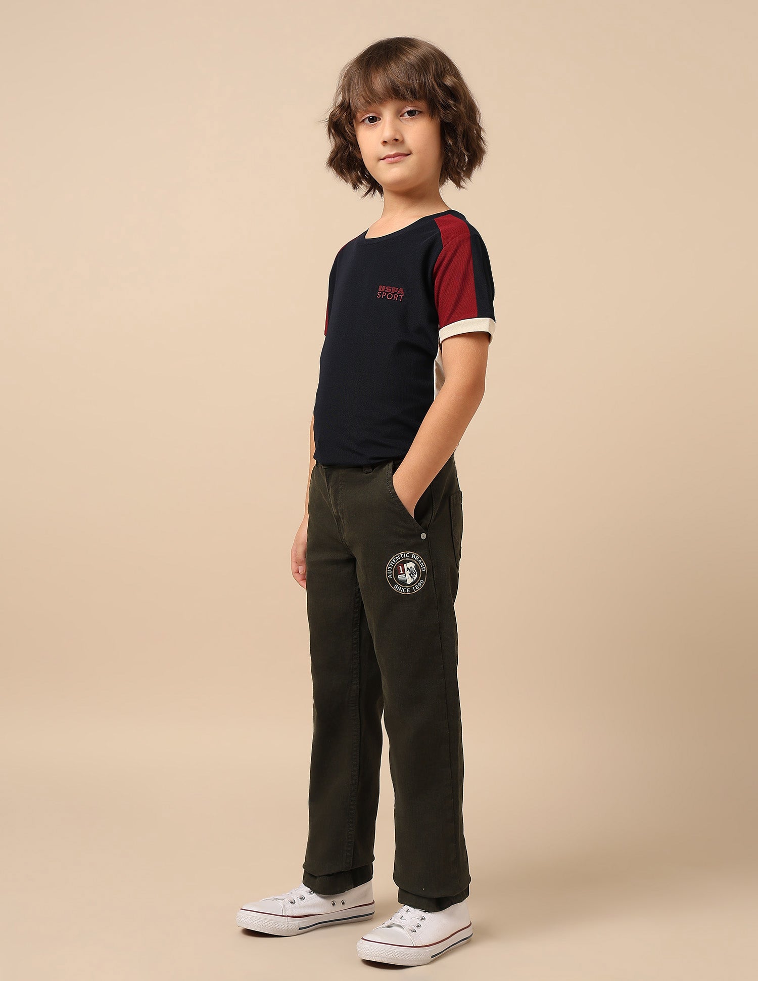 Boys Mid Rise Relaxed Fit Jeans Olive - U.S. POLO ASSN. | Large