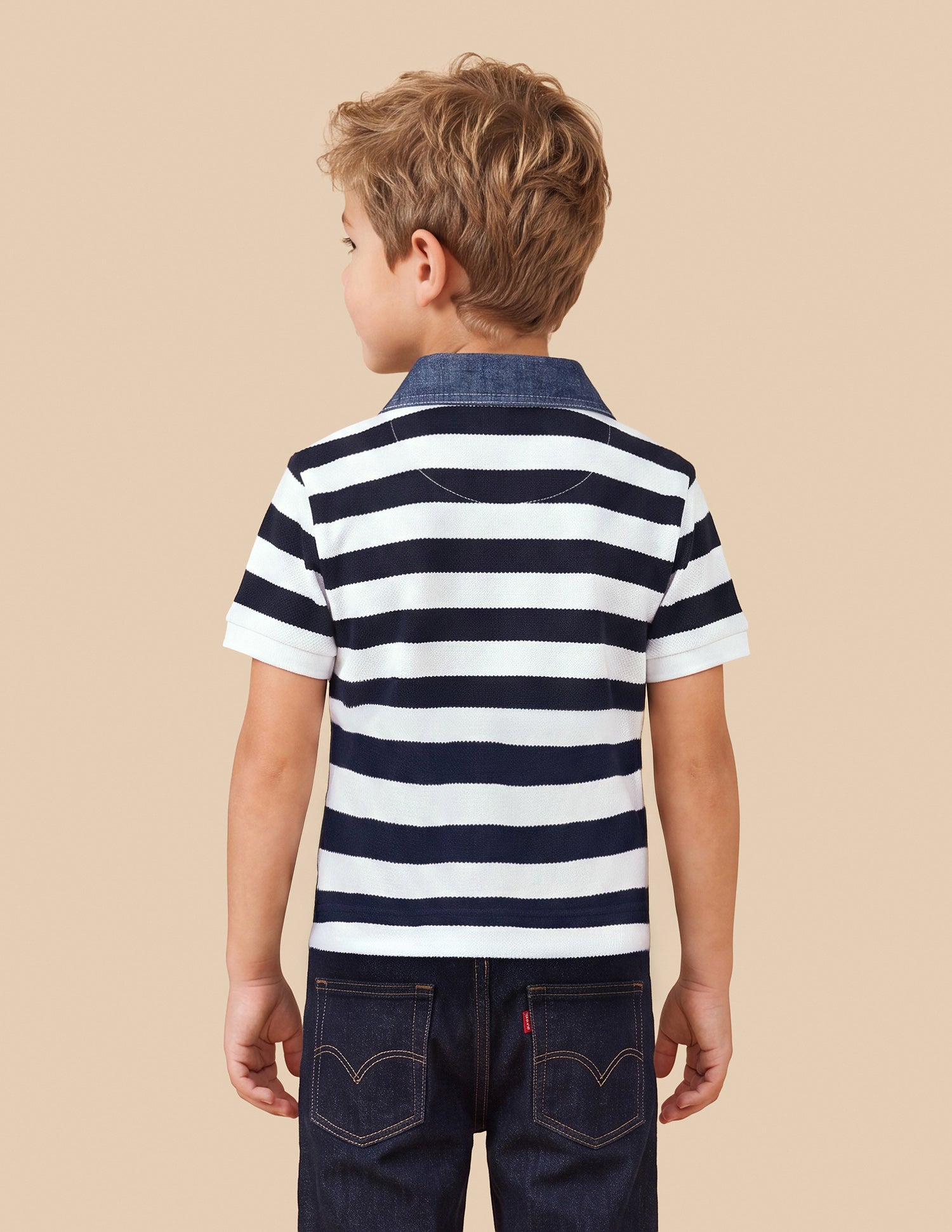 Horizontal Striped Regular Fit Polo Shirt Navy - U.S. Polo Assn. India | Large