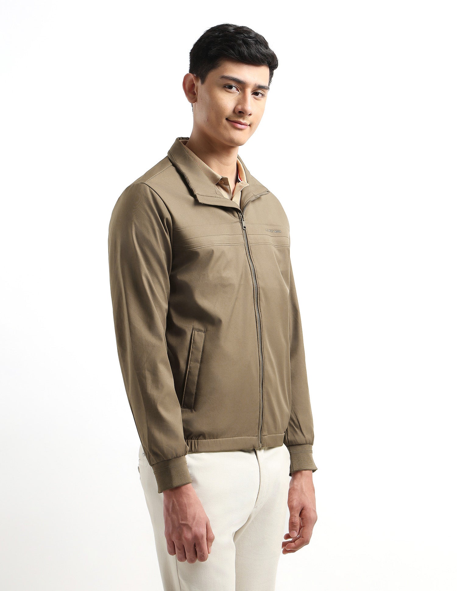 Solid Regular Fit Jacket Brown - U.S. POLO ASSN. | Large