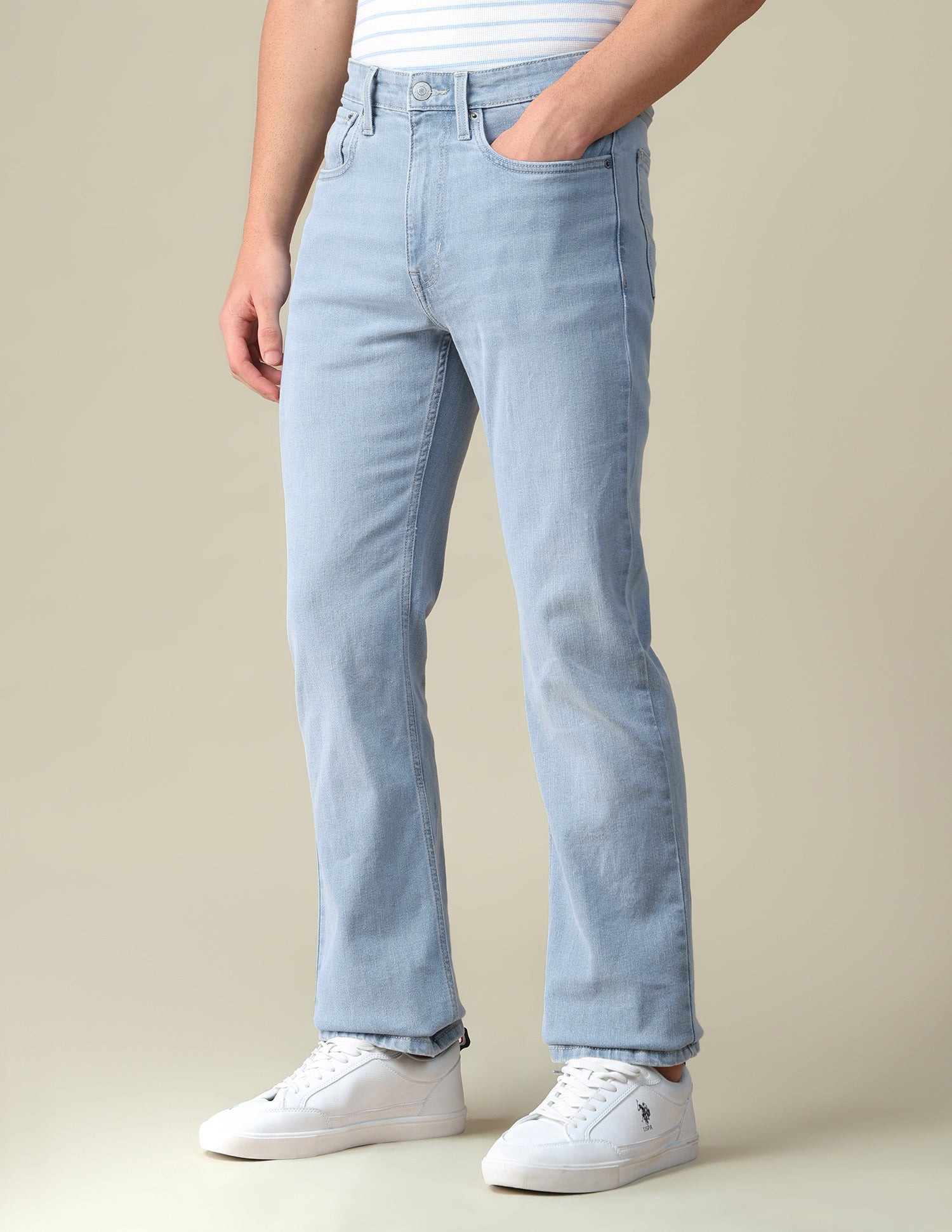 Connor Bootcut Fit Blue Jeans Light Blue - U.S. Polo Assn. India | Large