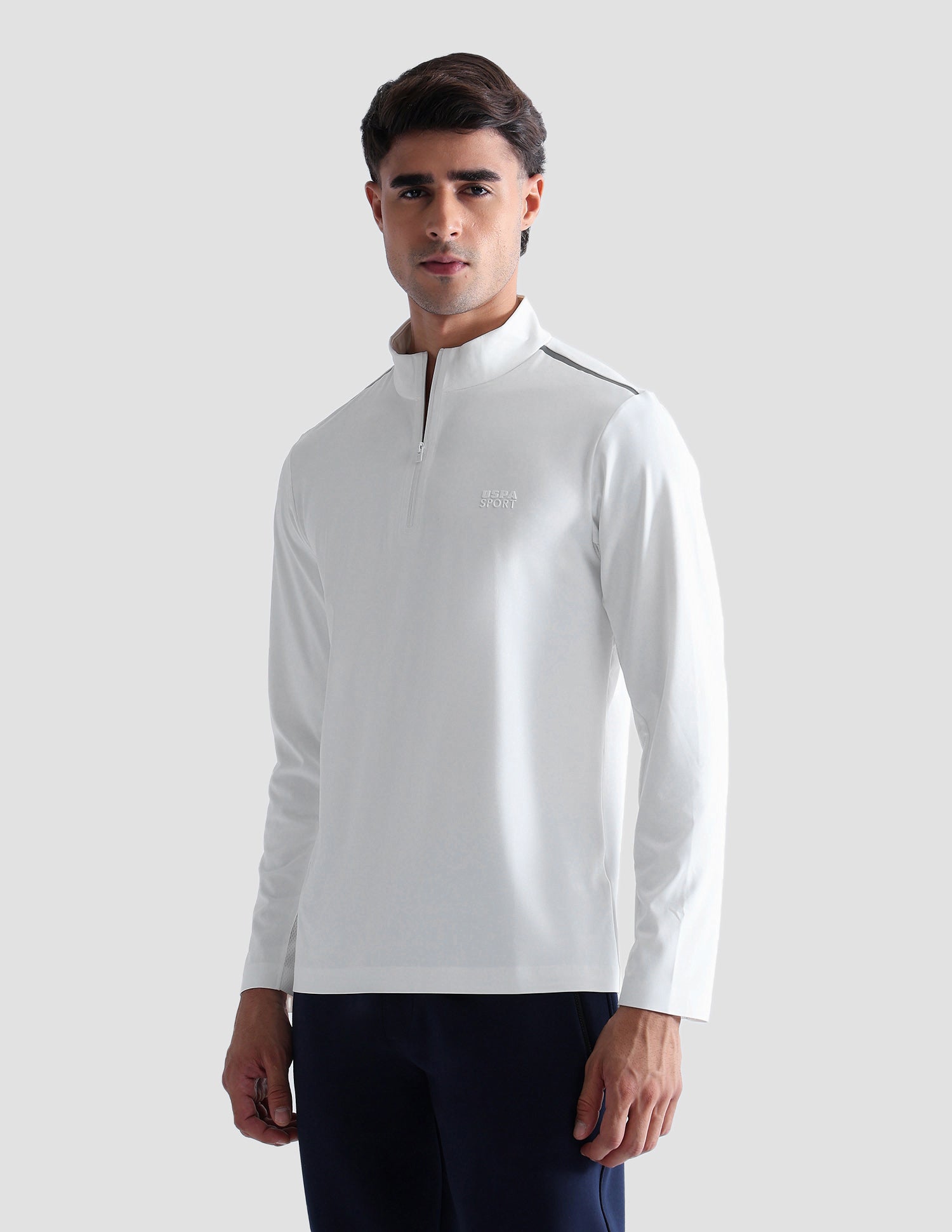 Solid Regular Fit Active T-Shirt Off White - U.S. POLO ASSN. | Large