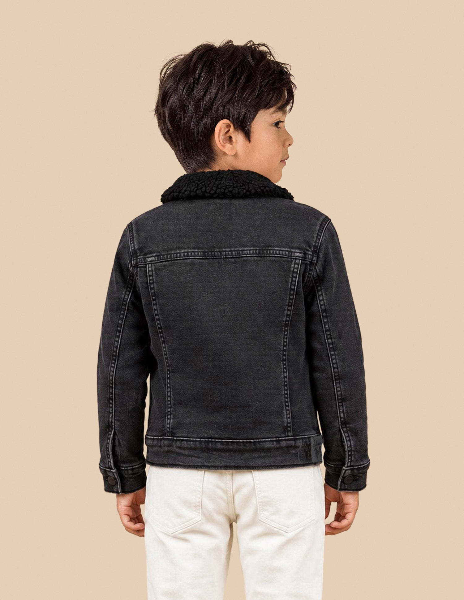 Solid Regular Fit Denim Jacket Black - U.S. Polo Assn. India | Large