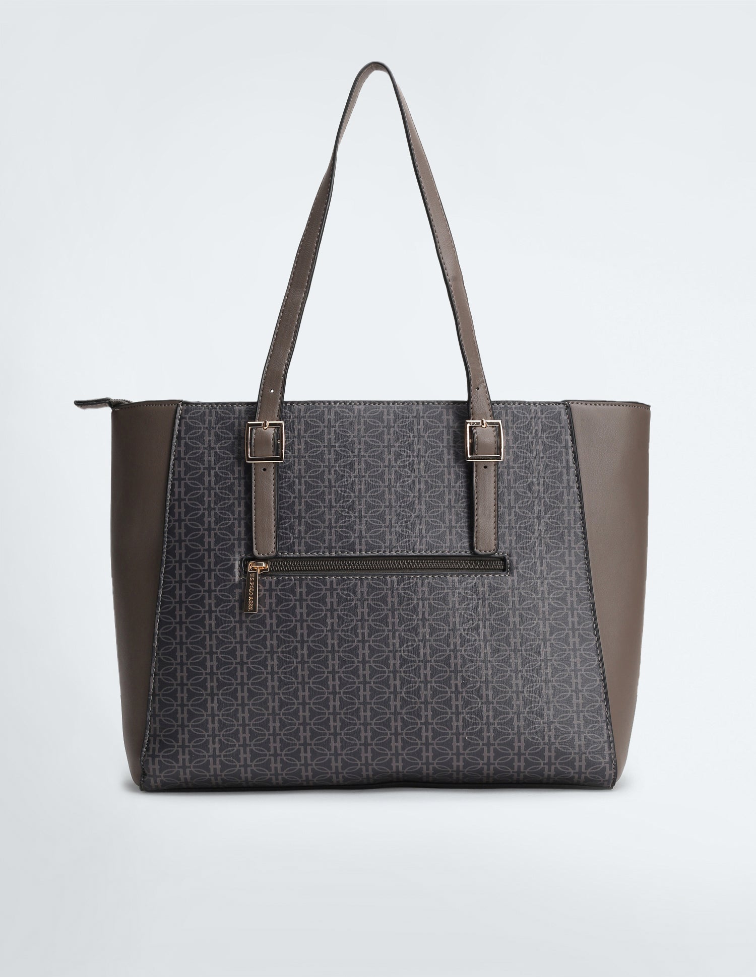 Panelled Monogram Handbag Grey - U.S. POLO ASSN. | Large