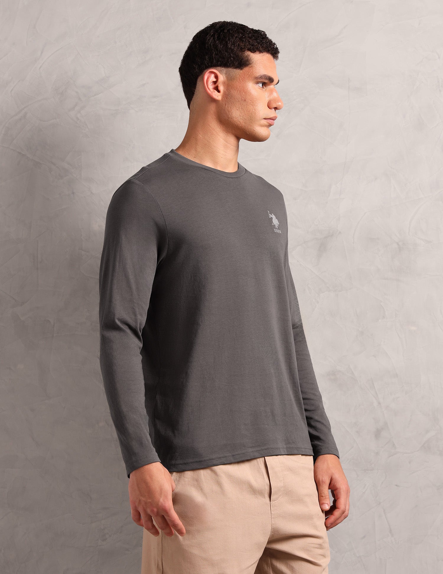 Comfort Fit Solid I693 Lounge T-Shirt - Pack Of 1 Grey - U.S. POLO ASSN. | Large