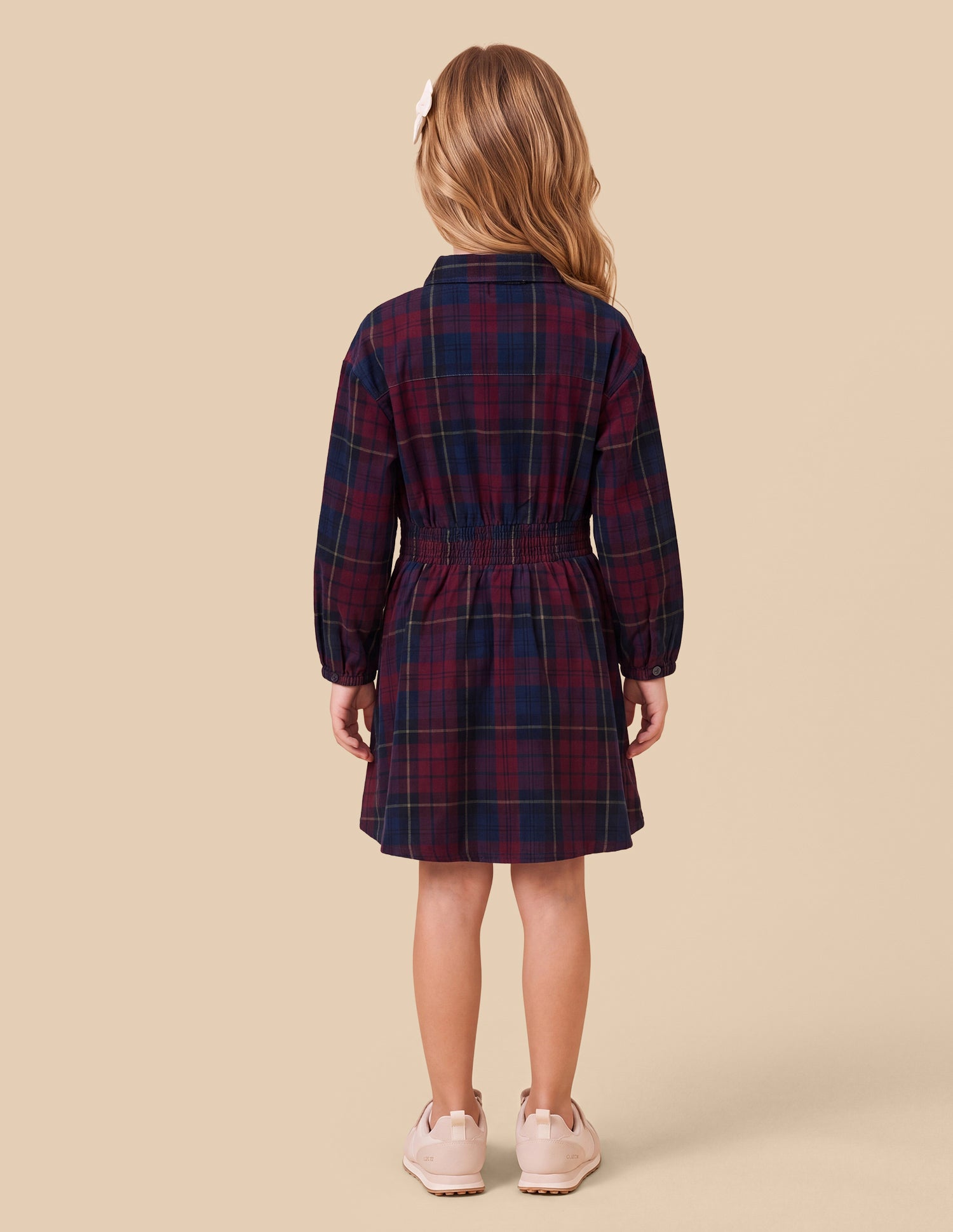 Corduroy Checked Shirt Dress Red - U.S. Polo Assn. India | Large