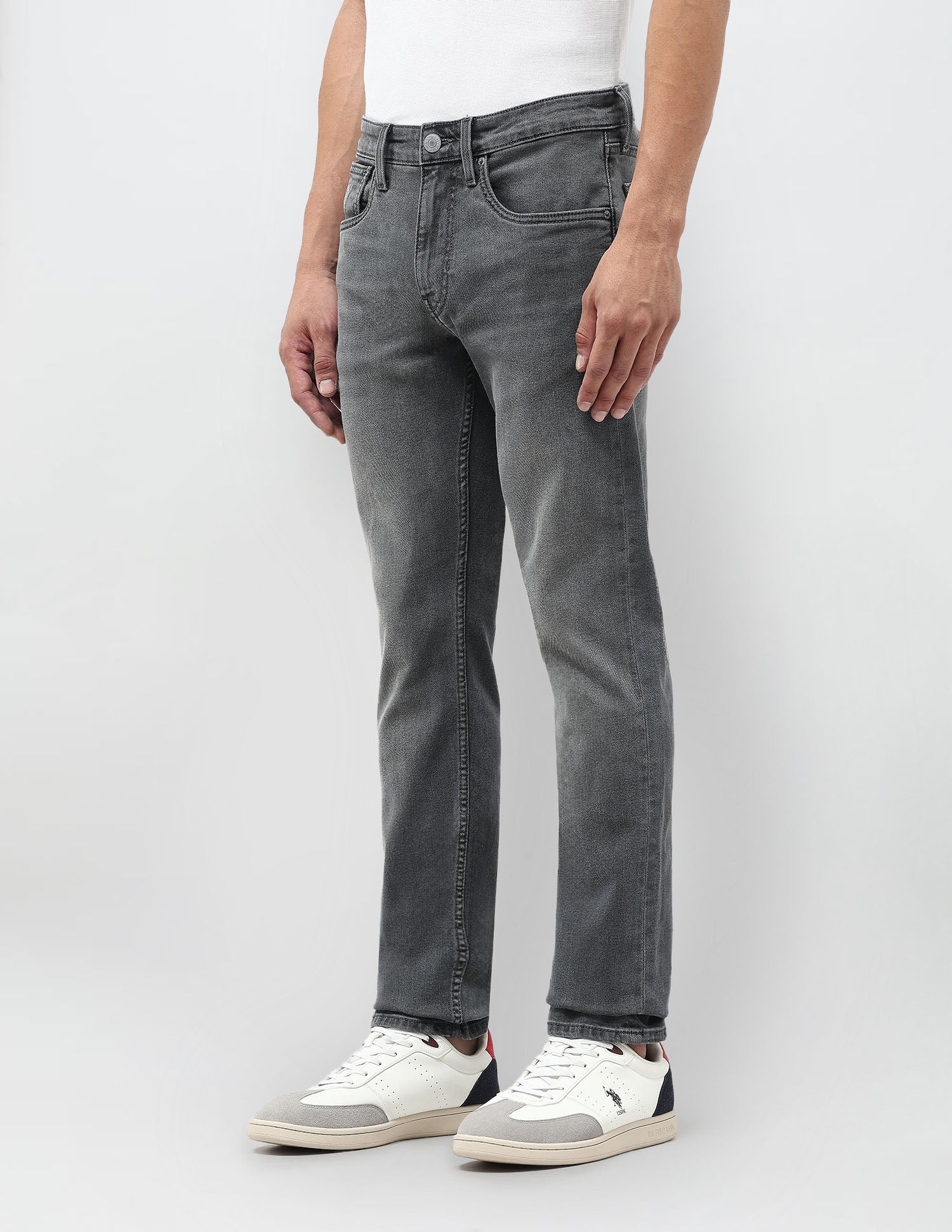 Regallo Skinny Fit Black Jeans Black - U.S. POLO ASSN. | Large