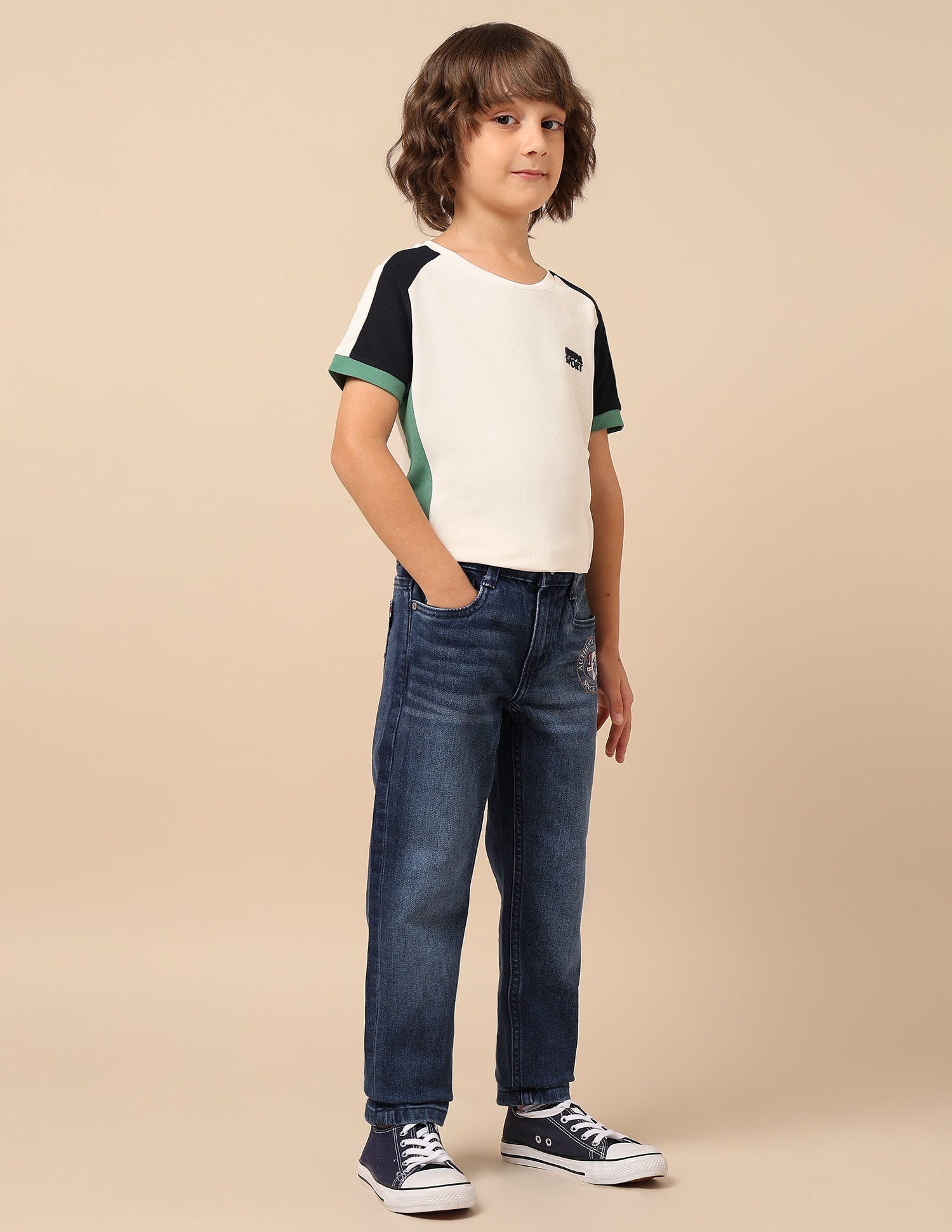 Boys Slim Fit Whiskered Jeans Blue - U.S. POLO ASSN. | Large