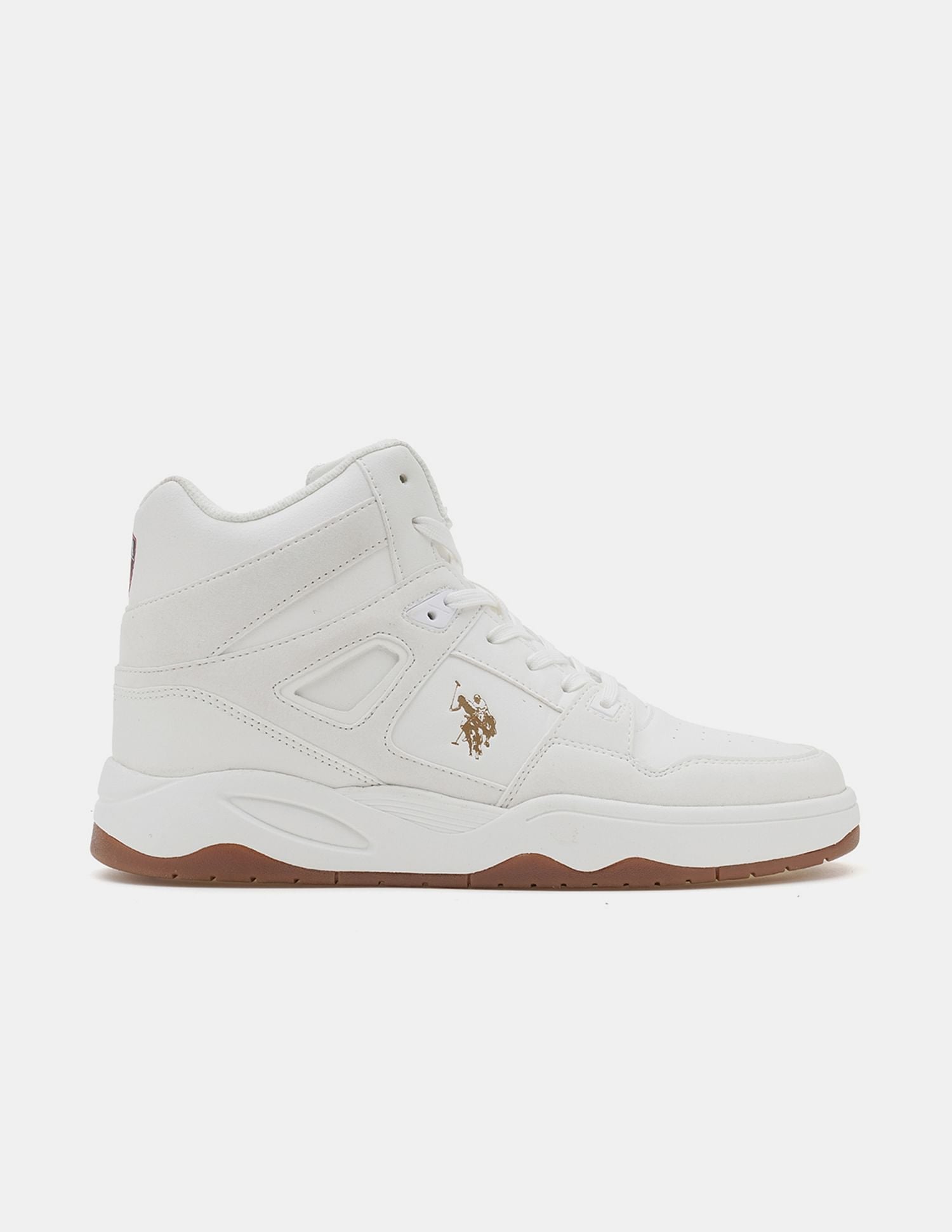Men Bruce Mid Top Sneakers Off White - U.S. Polo Assn. India | Large