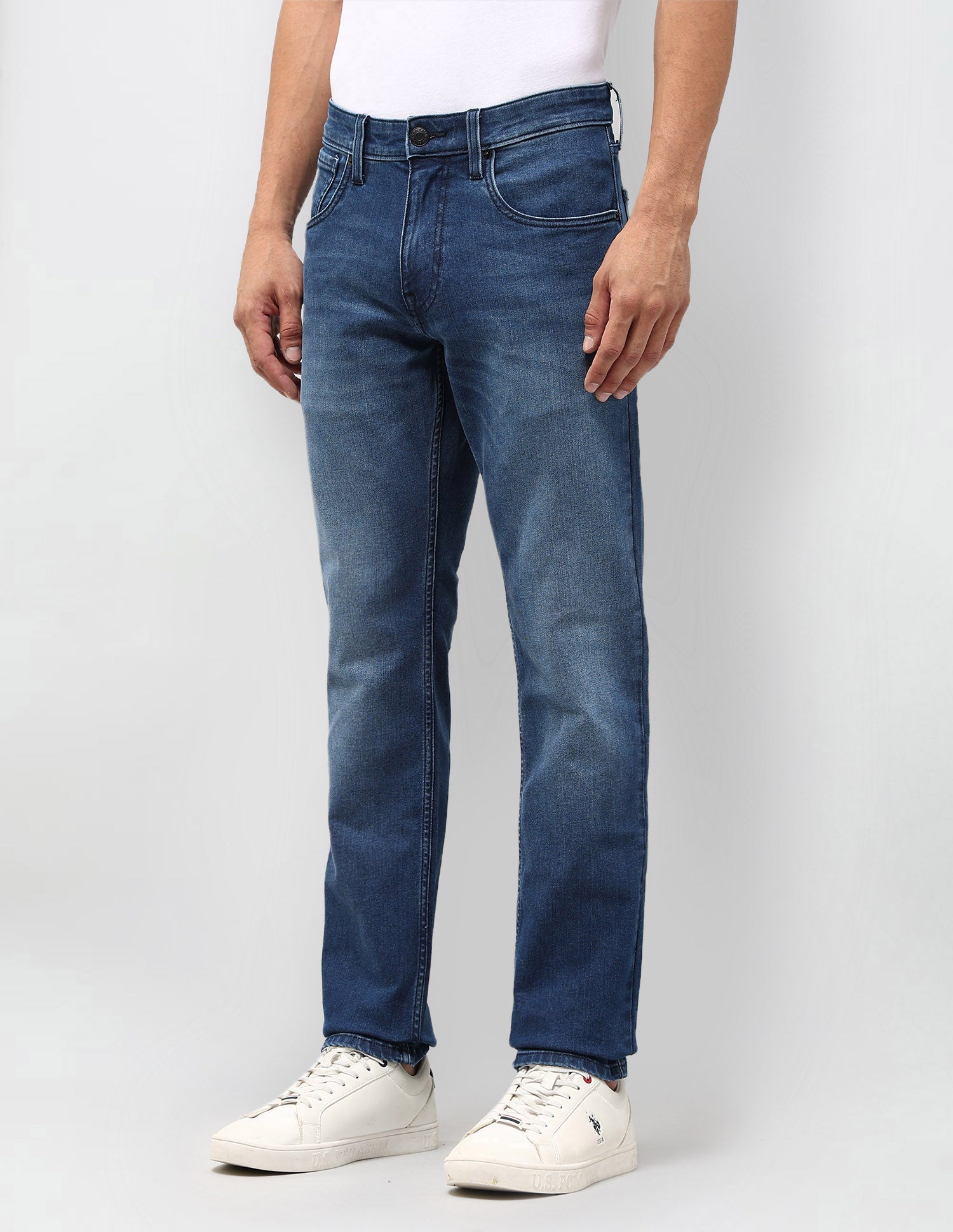 Brandon Slim Tapered Fit Blue Jeans Indigo - U.S. POLO ASSN. | Large