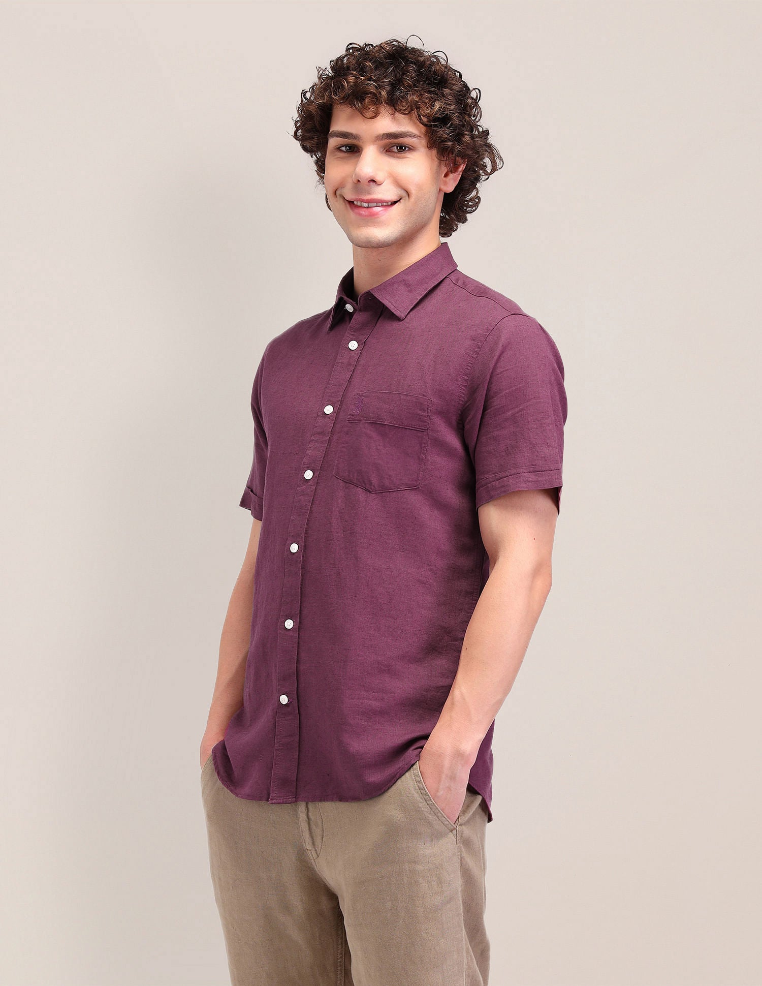 Poplin Tailored Fit Shirt Pink - U.S. Polo Assn. India | Large