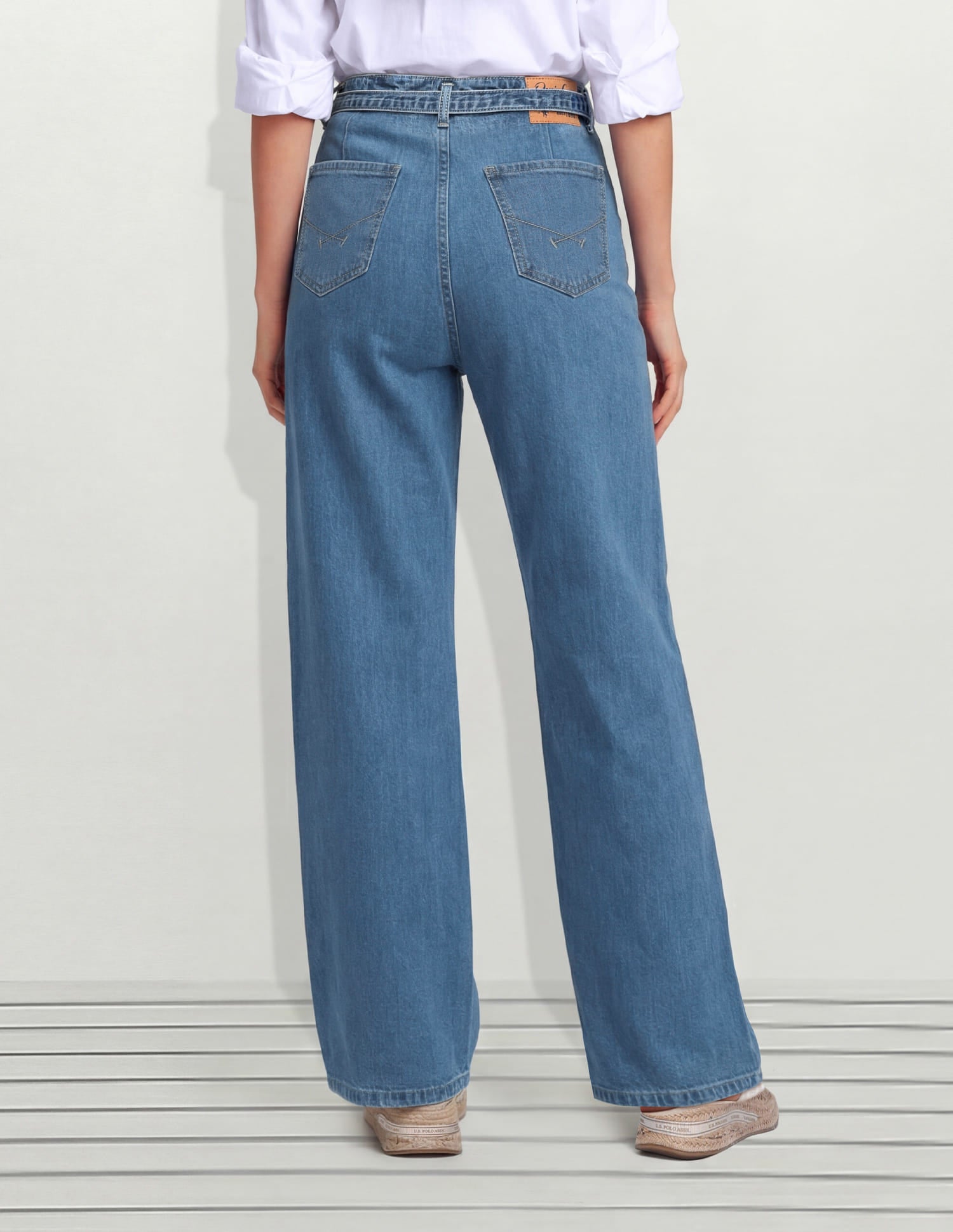 High Rise Straight Fit Jeans Blue - U.S. Polo Assn. India | Large