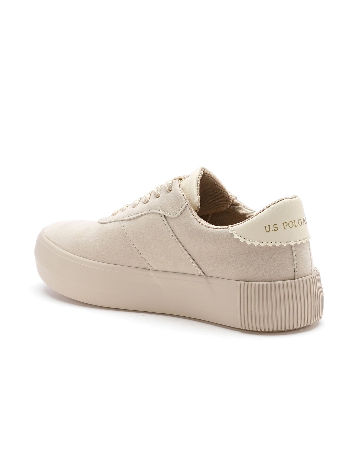 U.S. Polo Assn. Women Cordela 3.0 Round Toe Lace-Ups Sneakers Beige - U.S. POLO ASSN. | Large