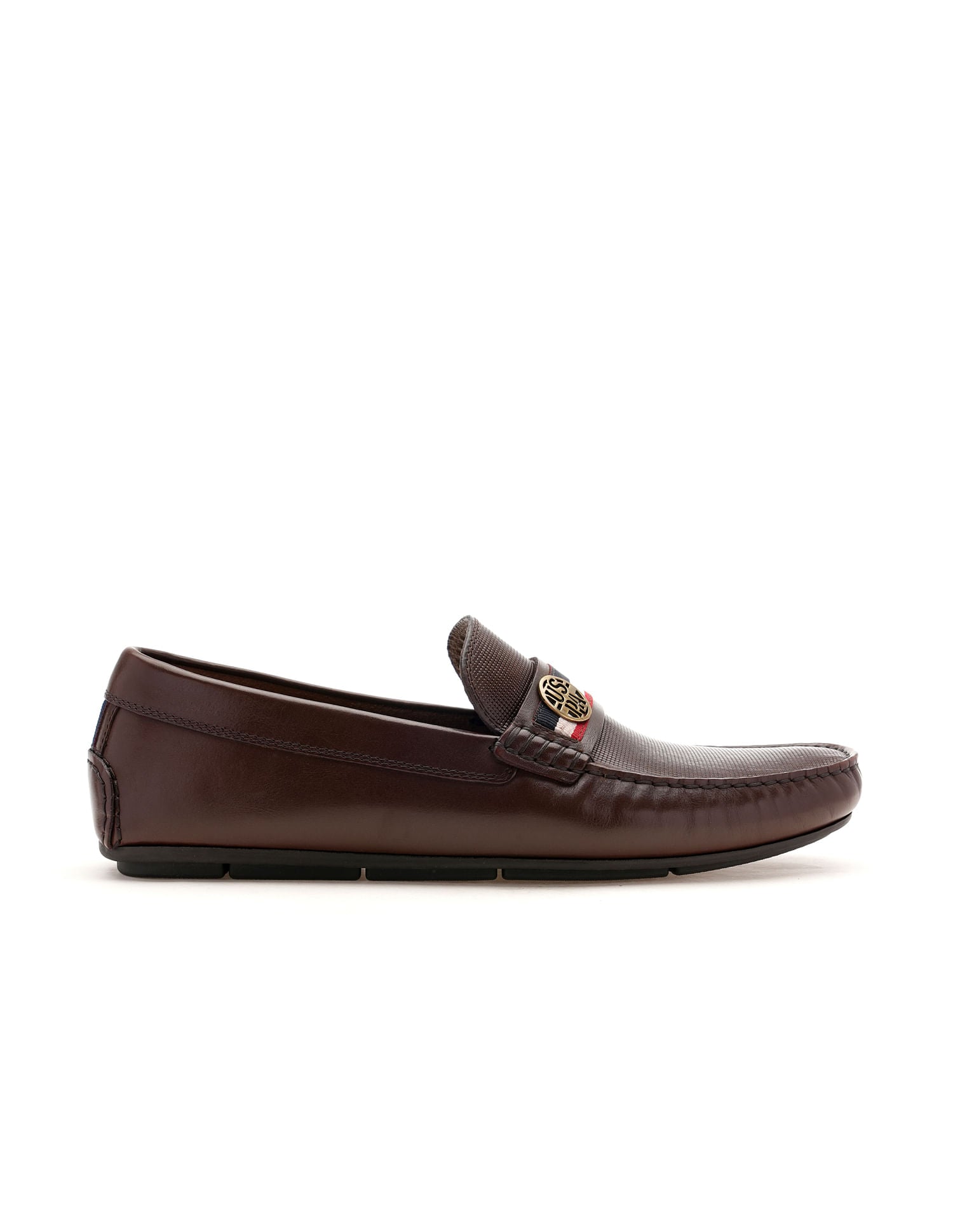 Men Solid Denly Loafers Brown - U.S. Polo Assn. India | Large