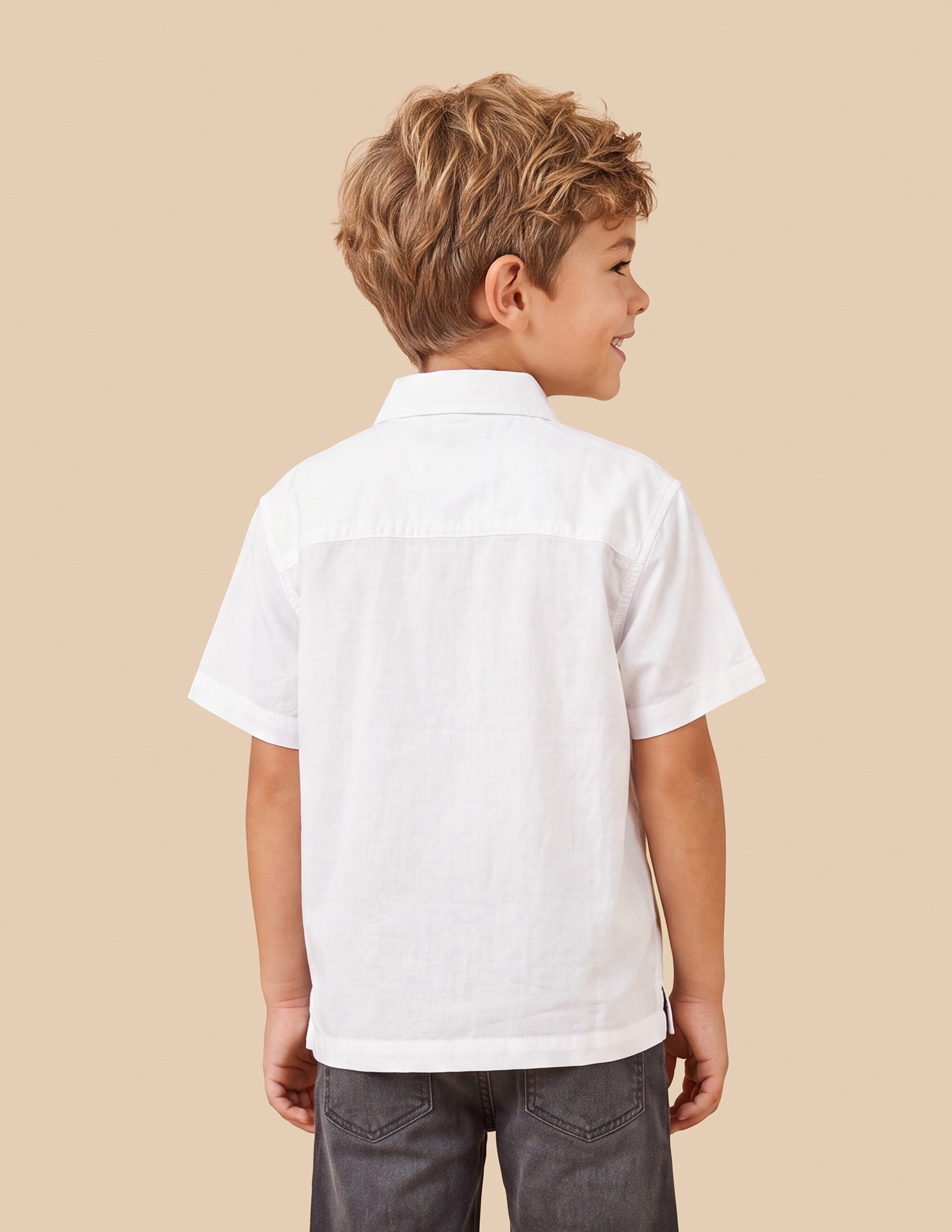 Graphic Printed Boxy Fit Shirt White - U.S. Polo Assn. India | Large