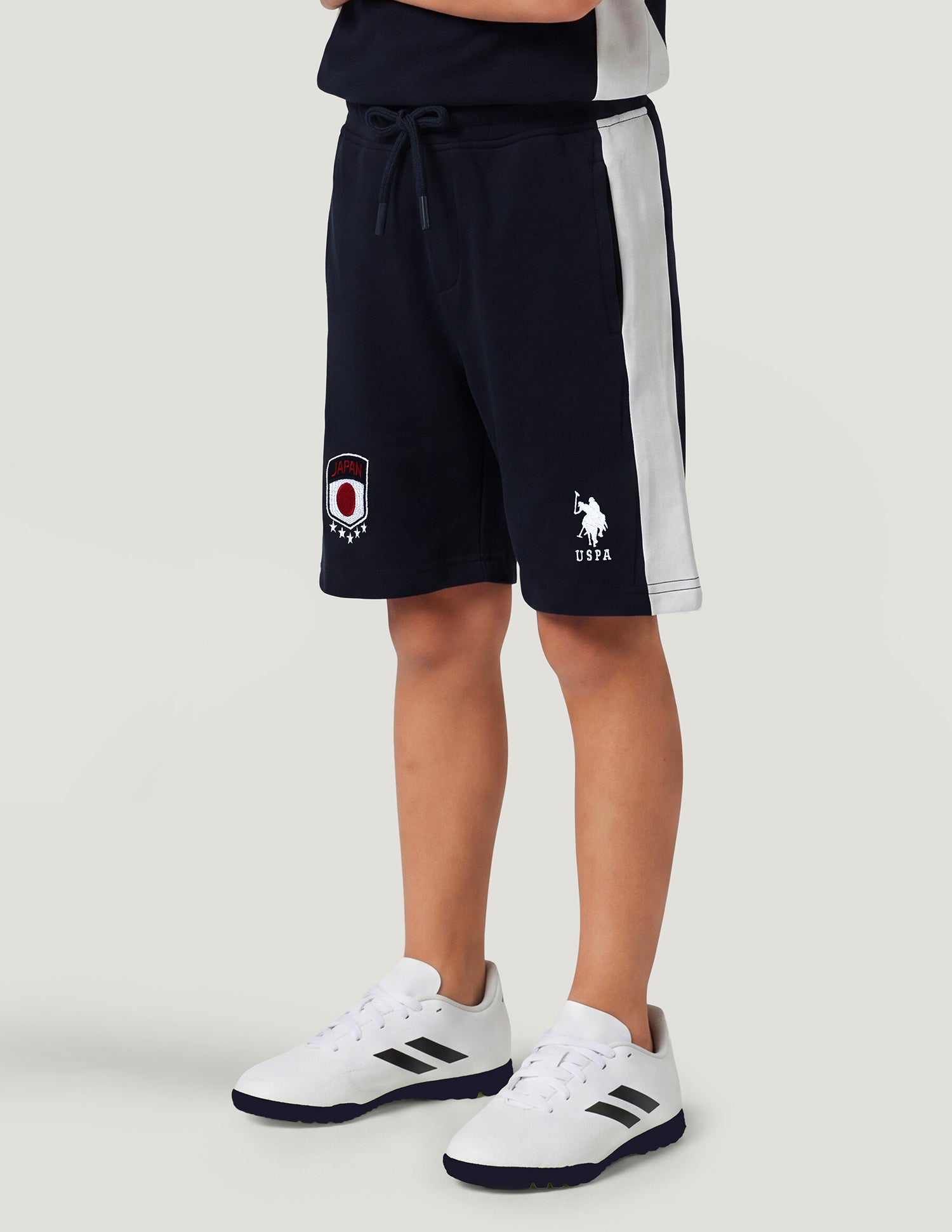 Mid Rise Solid Shorts Navy - U.S. Polo Assn. India | Large