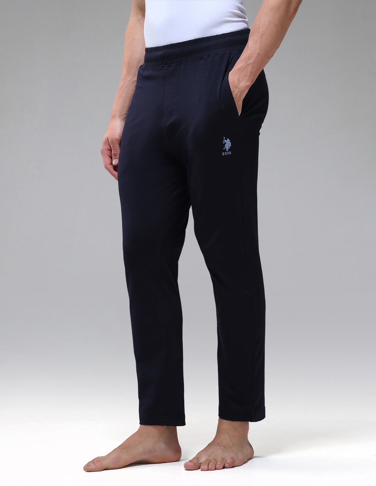 Cotton Stretch OELP1 Lounge Track Pants - Pack Of 1 Navy - U.S. Polo Assn. India | Large