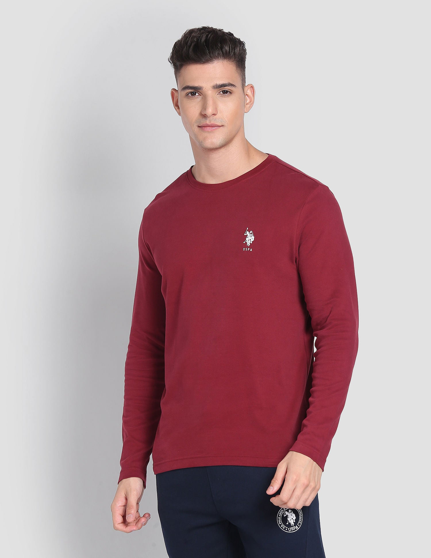 Long Sleeve LE006 Lounge T-Shirt - Pack Of 1 Maroon - U.S. POLO ASSN. | Large